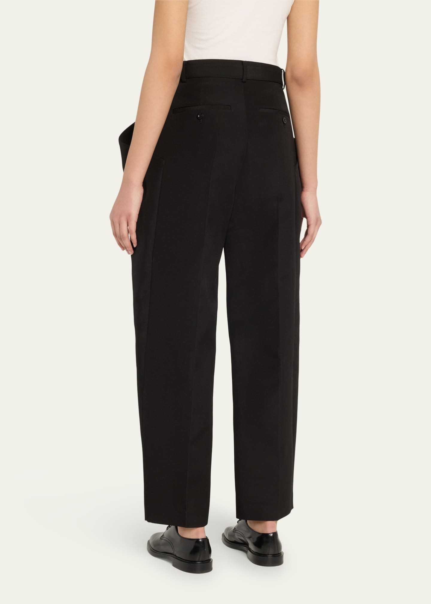 SACAI Double Face Silk Cotton Pants - Bergdorf Goodman