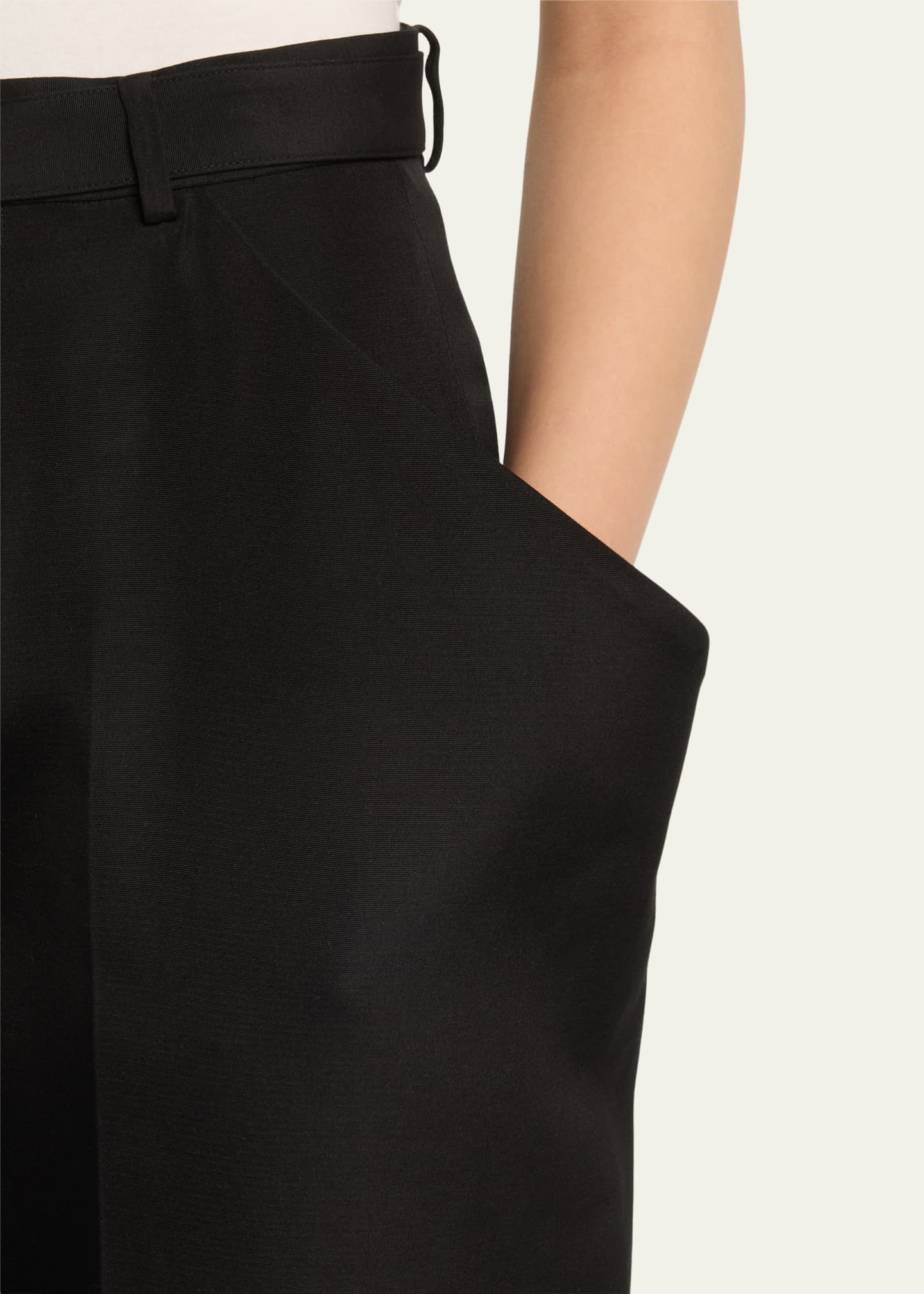 SACAI Double Face Silk Cotton Pants - Bergdorf Goodman