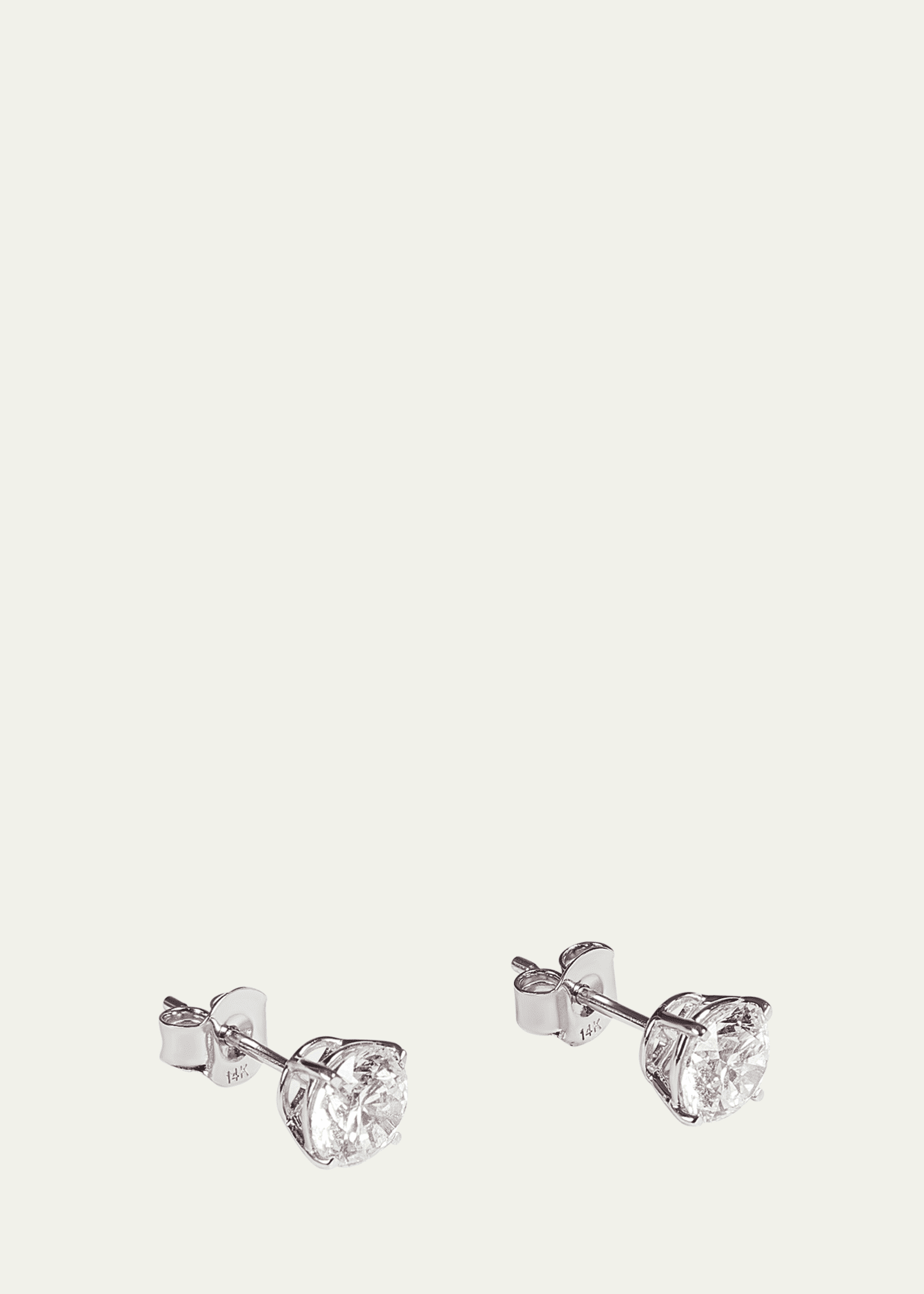 Kendall Row 14K White Gold Lab Grown Diamond Stud Earrings, 2.00tcw Image 1 of 3