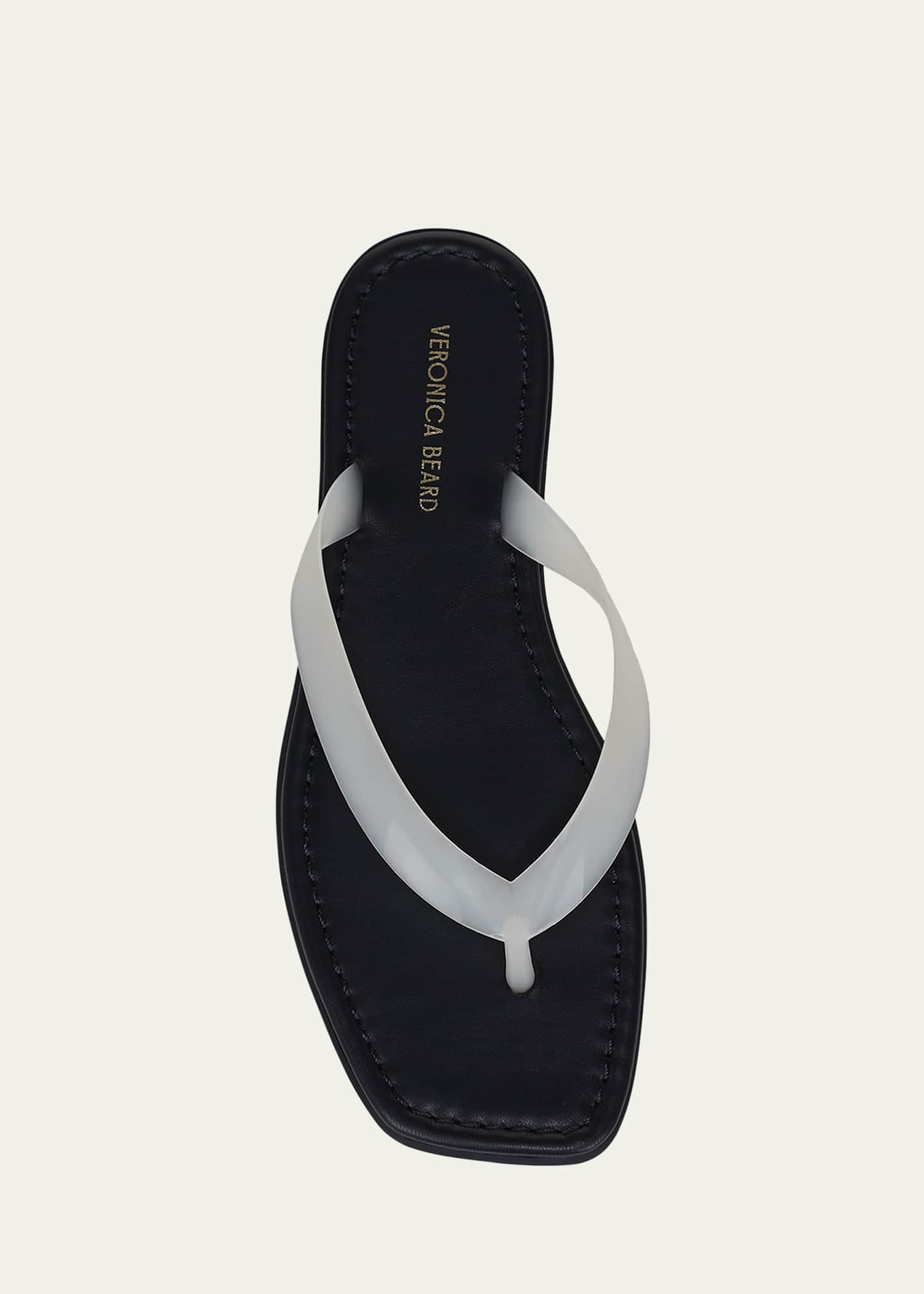 Veronica Beard Clea Jelly Thong Flat Sandals Image 3 of 3