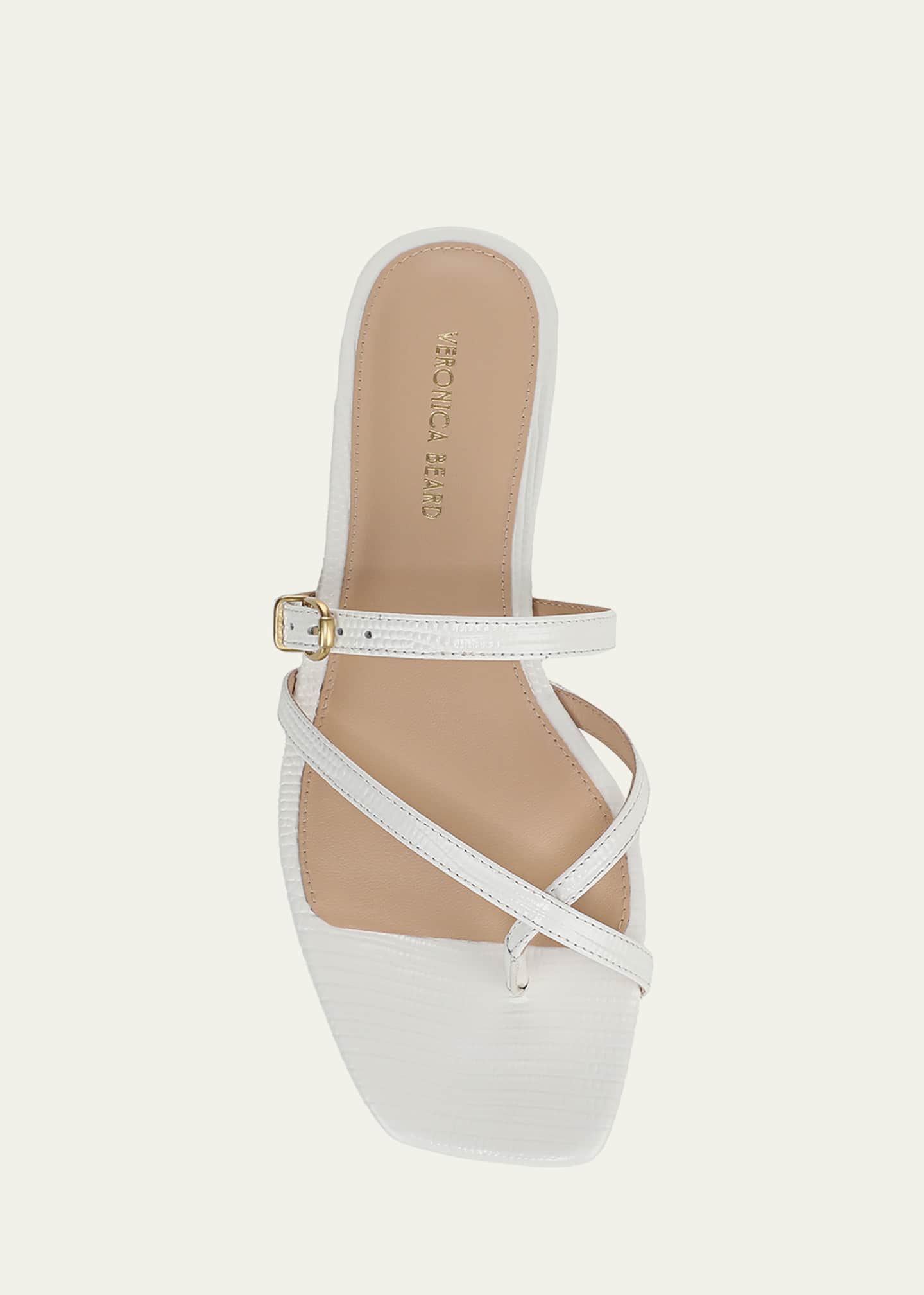 Veronica Beard Marthe Crisscross Buckle Flat Slide Sandals Image 3 of 3