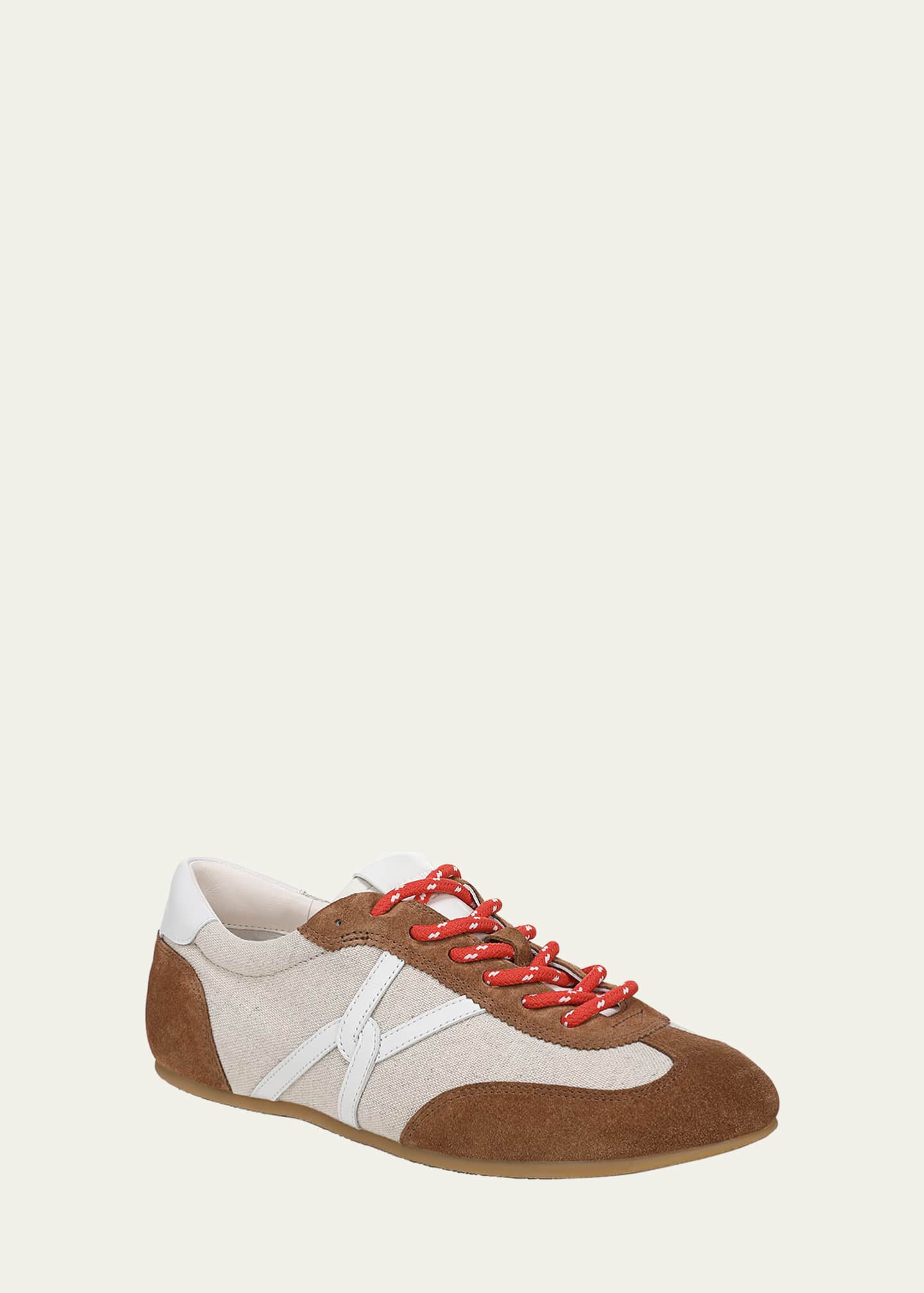 Veronica Beard Riviera Low-Top Suede Sneakers Image 2 of 3