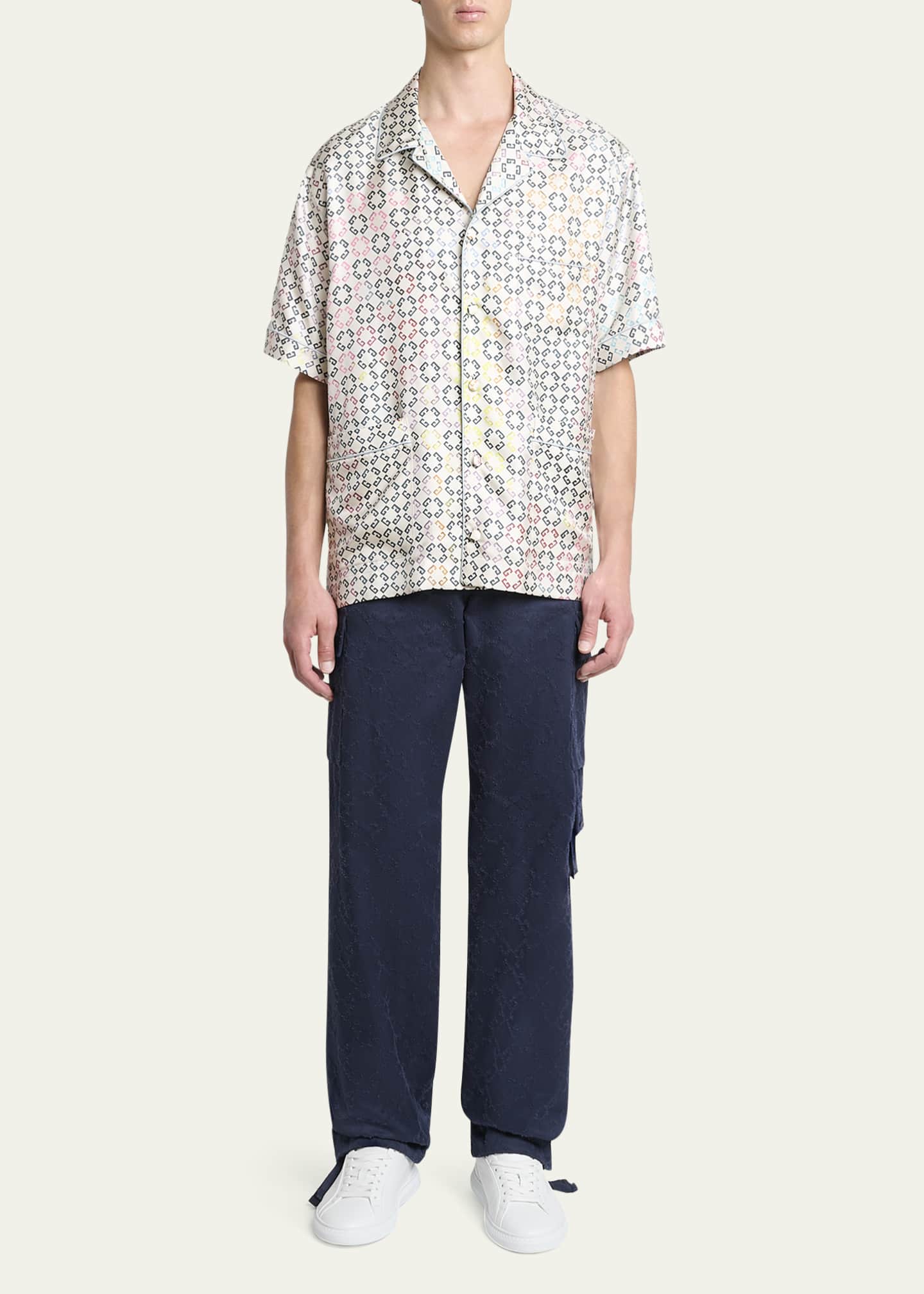 Givenchy Men's Multicolor Monogram Pajama Shirt Image 2 of 5
