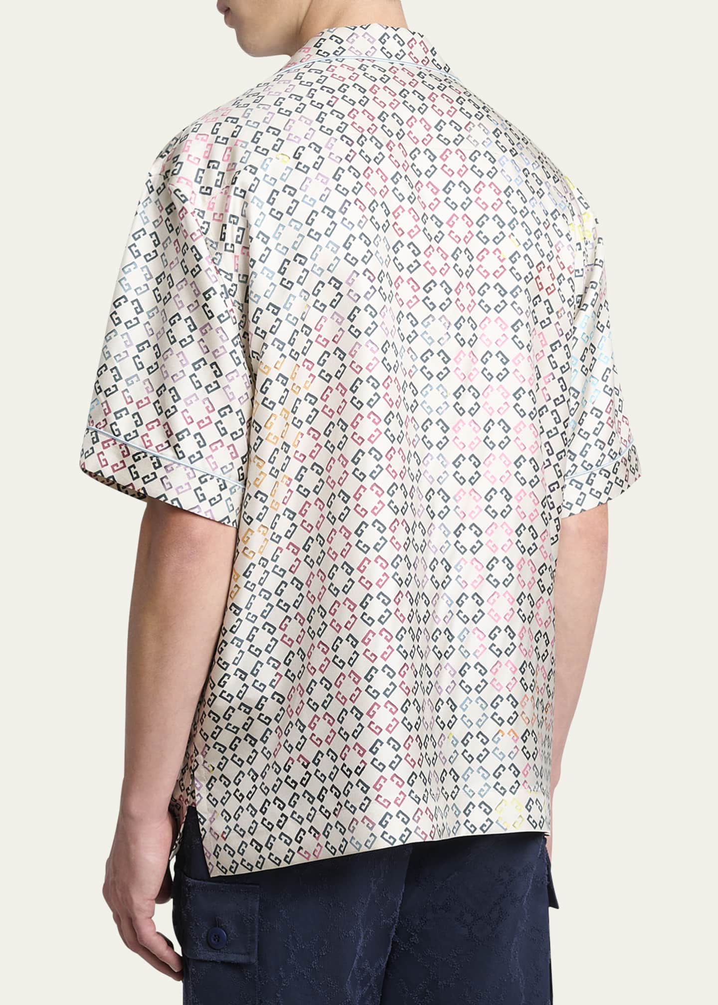 Givenchy Men's Multicolor Monogram Pajama Shirt Image 3 of 5