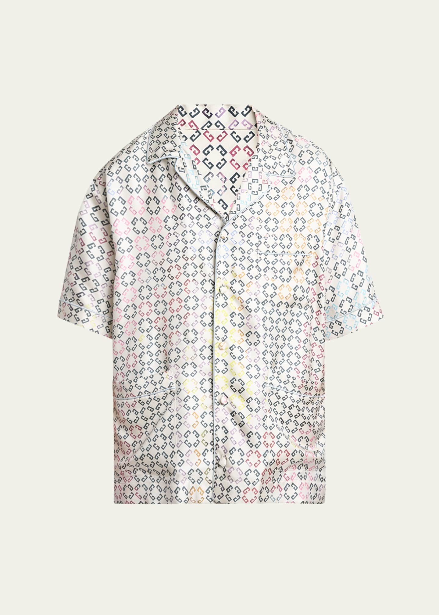 Givenchy Men's Multicolor Monogram Pajama Shirt Image 1 of 5