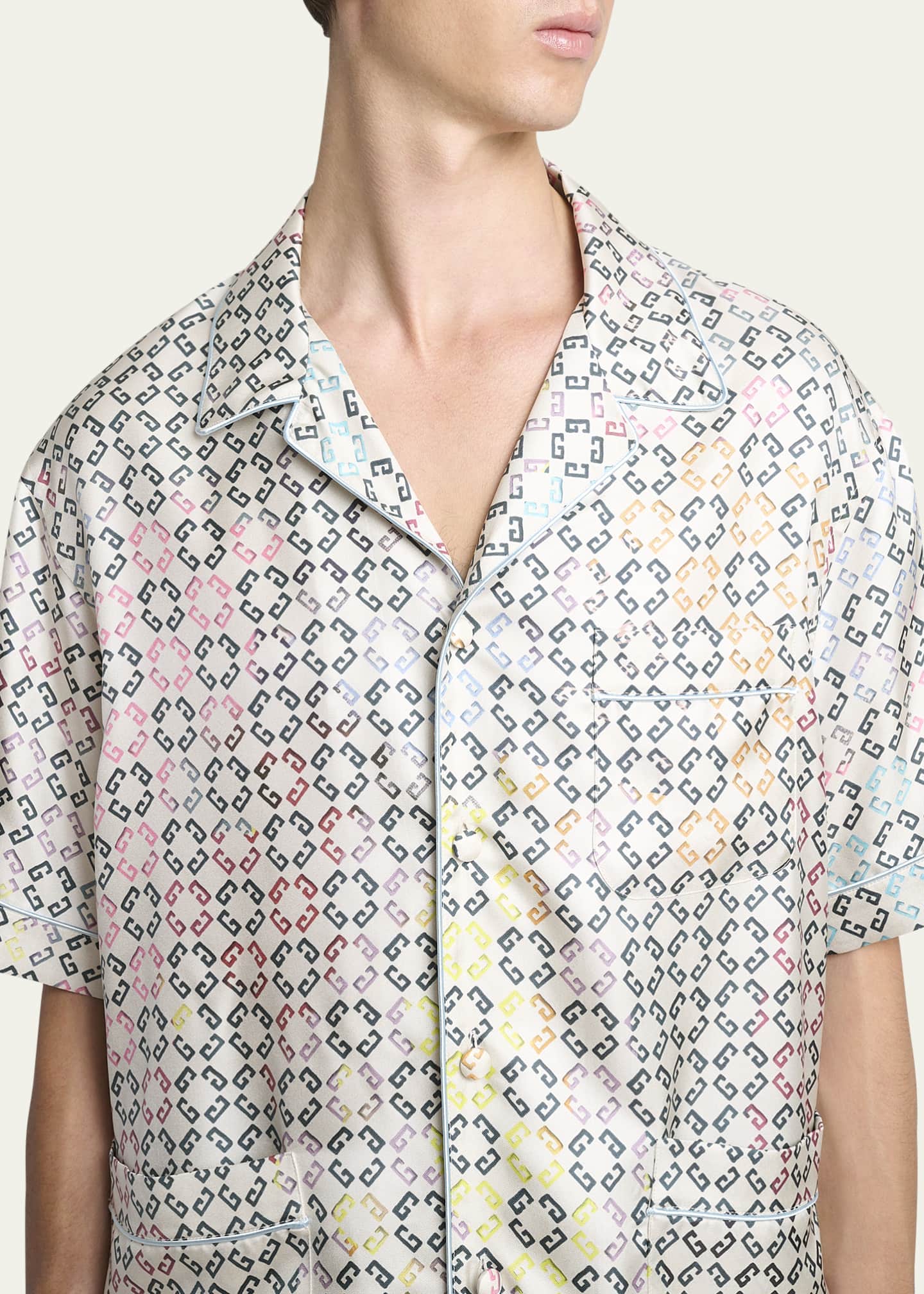 Givenchy Men's Multicolor Monogram Pajama Shirt Image 5 of 5