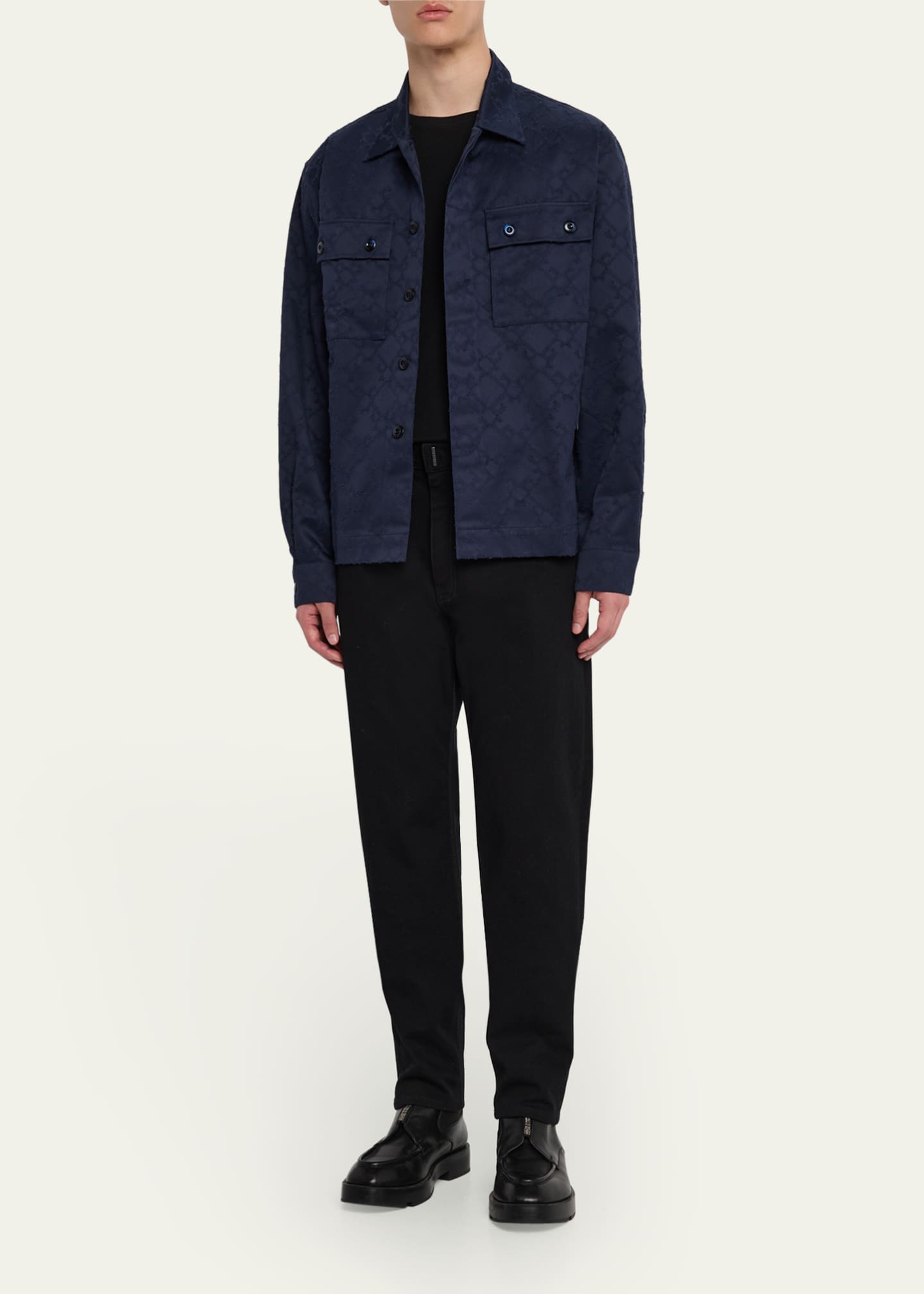Givenchy Men's Monogram Jacquard Button-Down Shirt Image 2 of 5