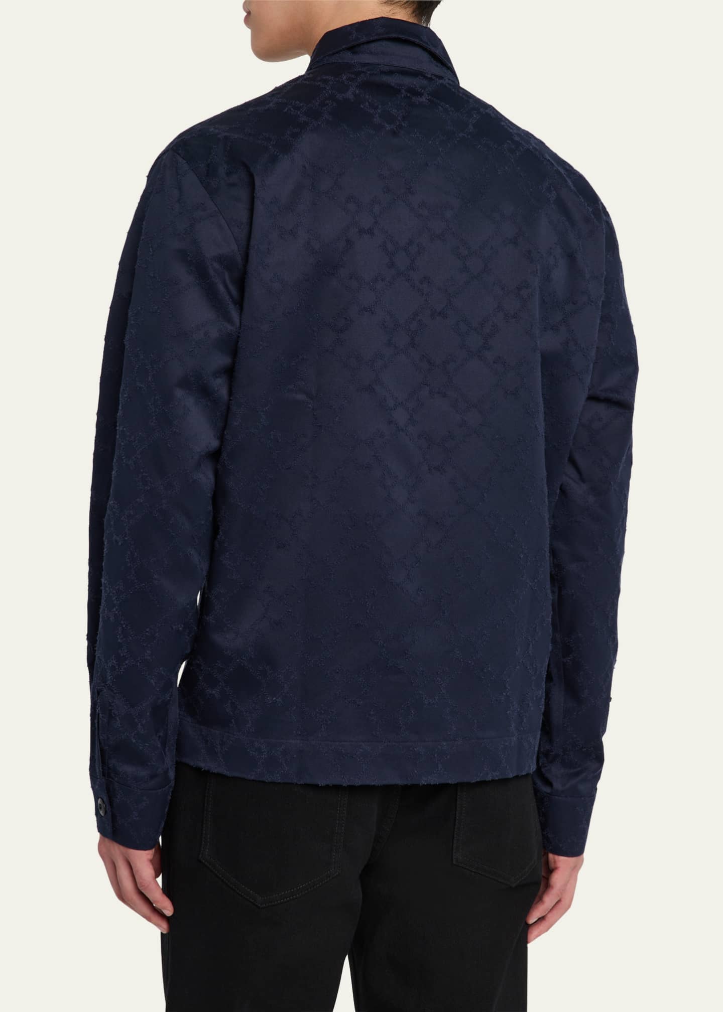 Givenchy Men's Monogram Jacquard Button-Down Shirt Image 3 of 5
