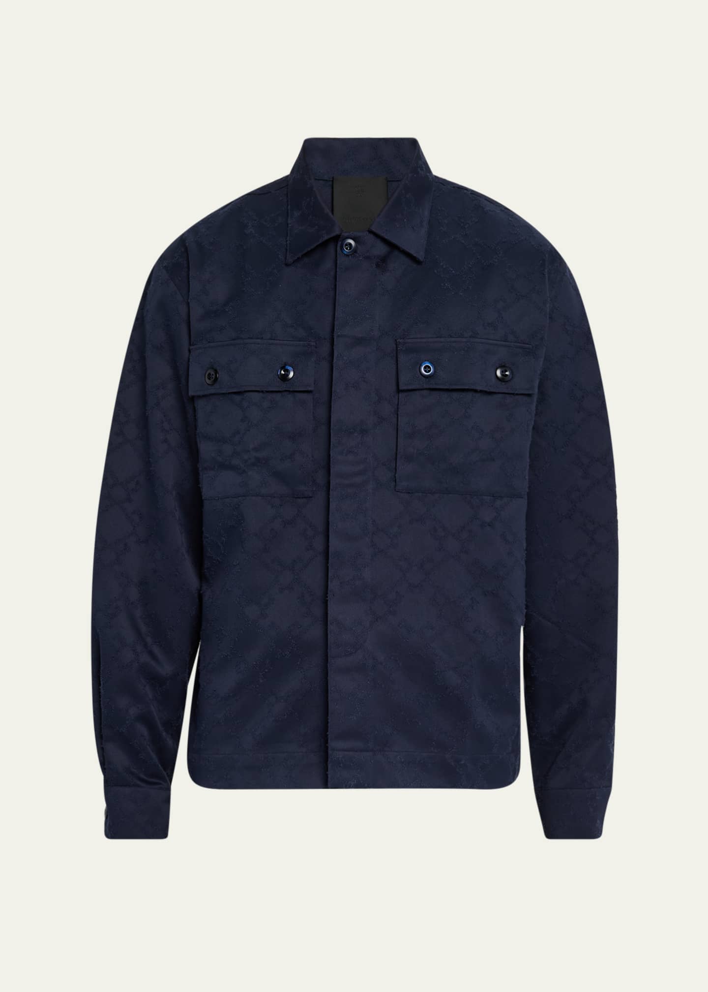 Givenchy Men's Monogram Jacquard Button-Down Shirt Image 1 of 5