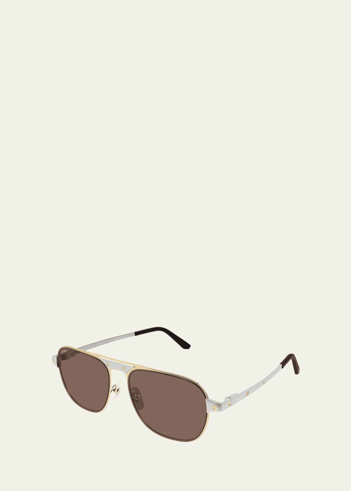 Cartier Men's CT0532SM Metal Aviator Sunglasses Image 2 of 2