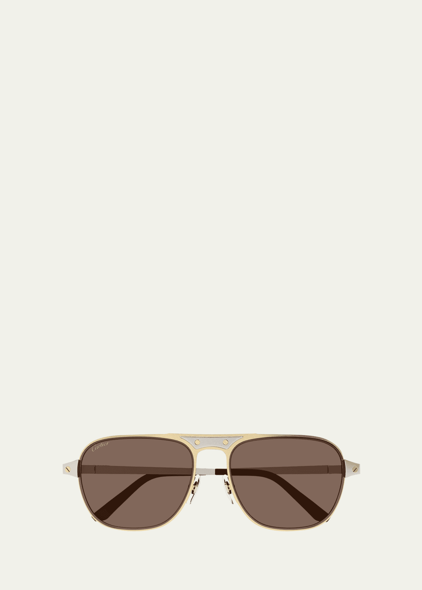 Cartier Men's CT0532SM Metal Aviator Sunglasses Image 1 of 2