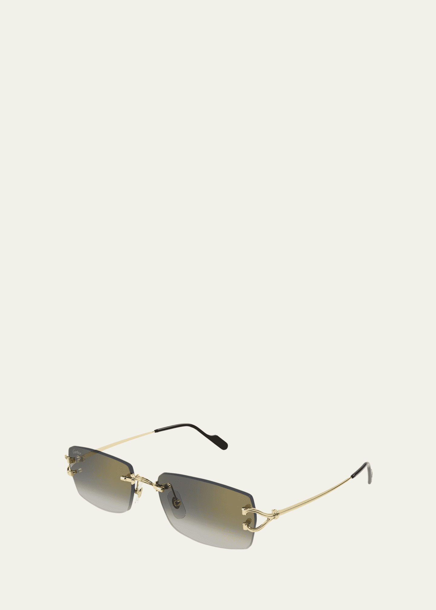 Cartier Men's CT0550SM Metal Rectangle Sunglasses Image 2 of 4