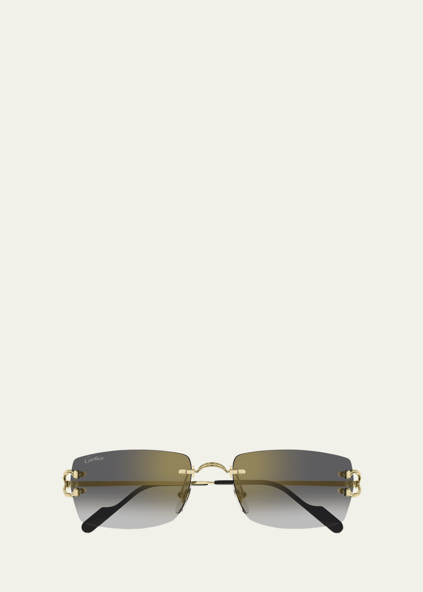 Cartier Men's CT0550SM Metal Rectangle Sunglasses Image 1 of 4
