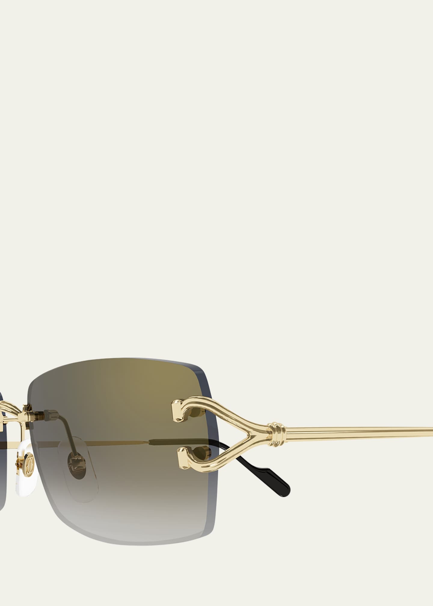 Cartier Men's CT0550SM Metal Rectangle Sunglasses Image 4 of 4