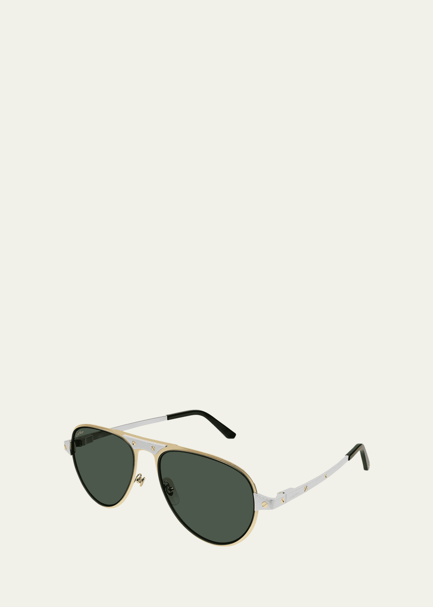 Cartier Men's CT0533SM Metal Aviator Sunglasses Image 2 of 4