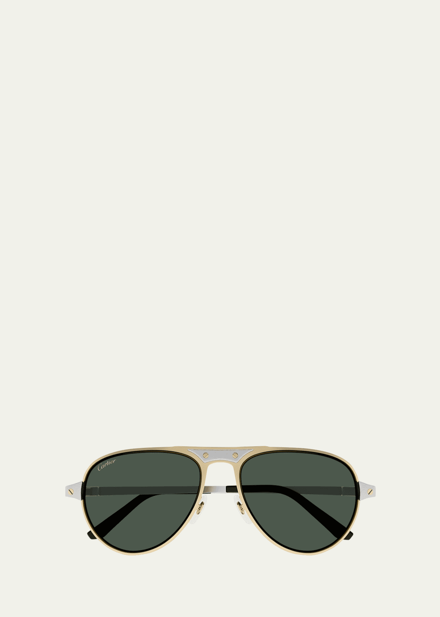 Cartier Men's CT0533SM Metal Aviator Sunglasses Image 1 of 4