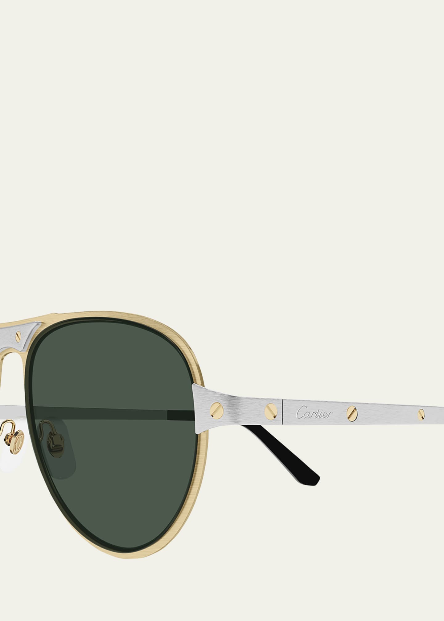 Cartier Men's CT0533SM Metal Aviator Sunglasses Image 4 of 4