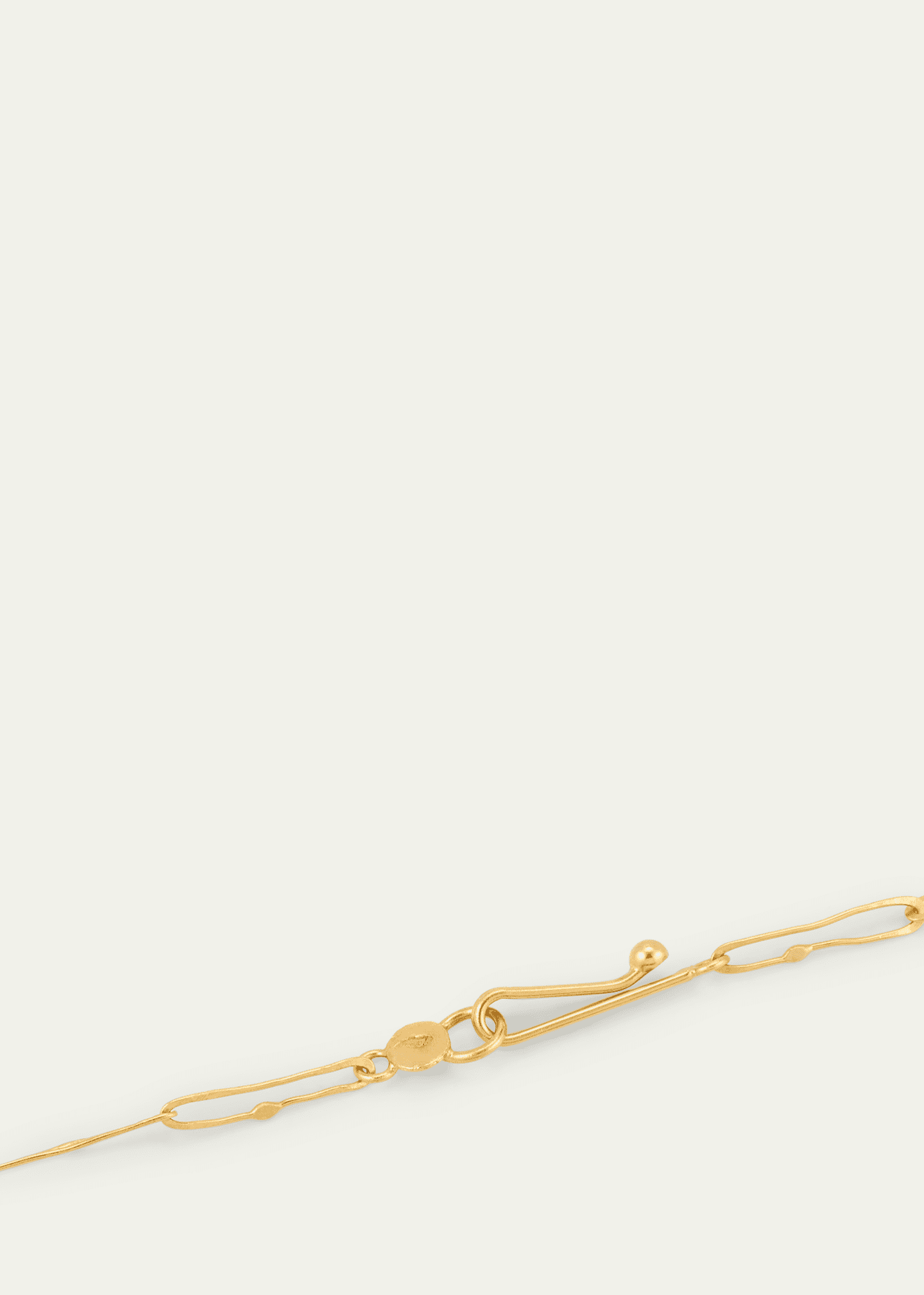 JUDY GEIB 18K Gold Rectangular Colombian Emerald Echo Necklace on Handmade Chain, 17"L Image 4 of 4