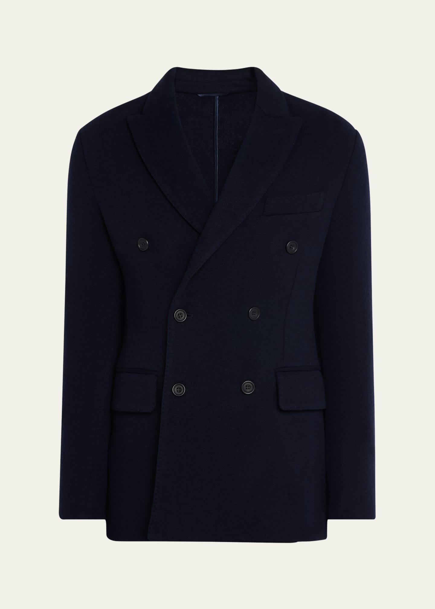 Anderson & Sheppard Men's Double-Breasted Knit Blazer - Bergdorf