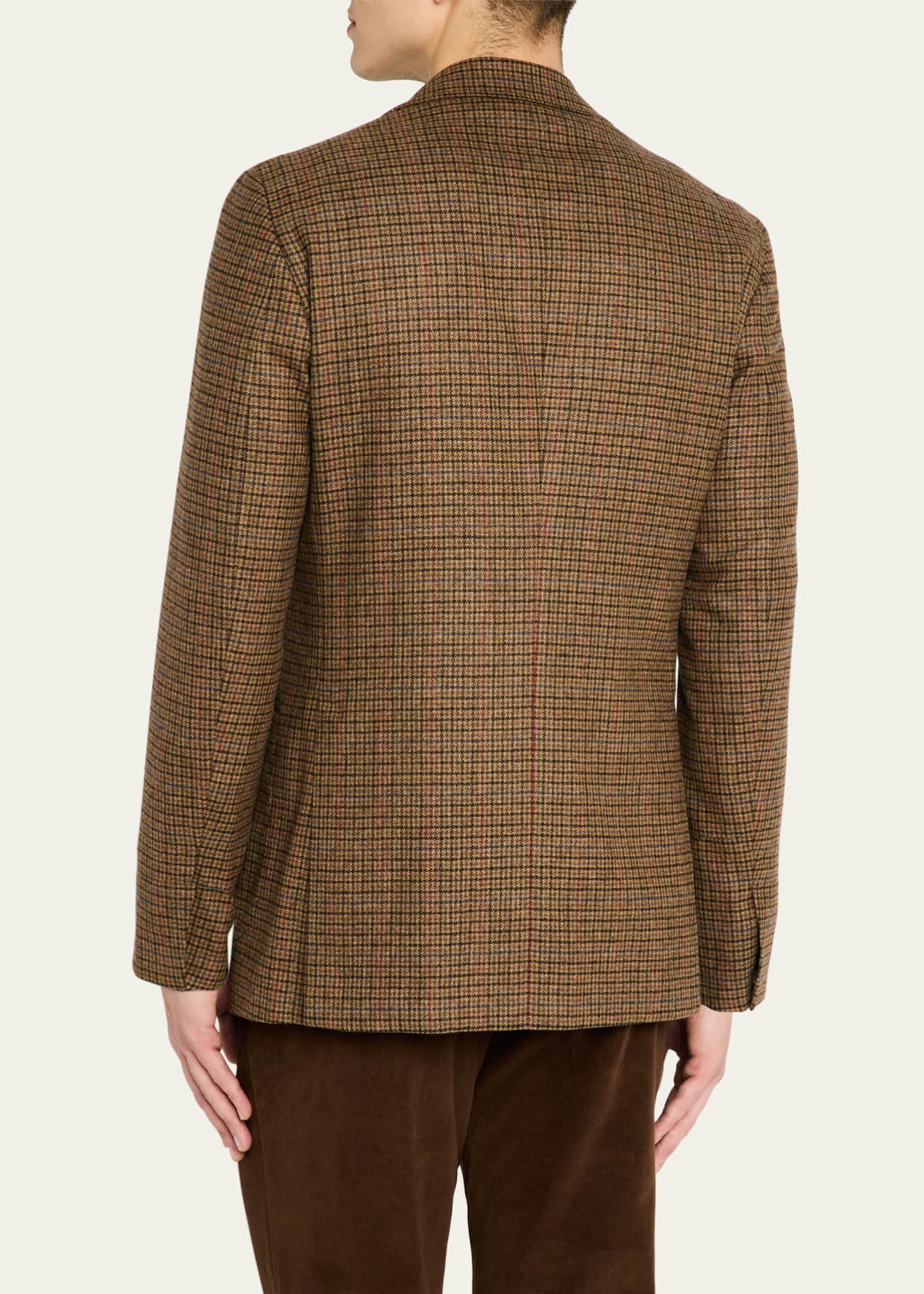 Anderson & Sheppard Men's Wool and Silk Knit Crewneck Sweater Image 3 of 7