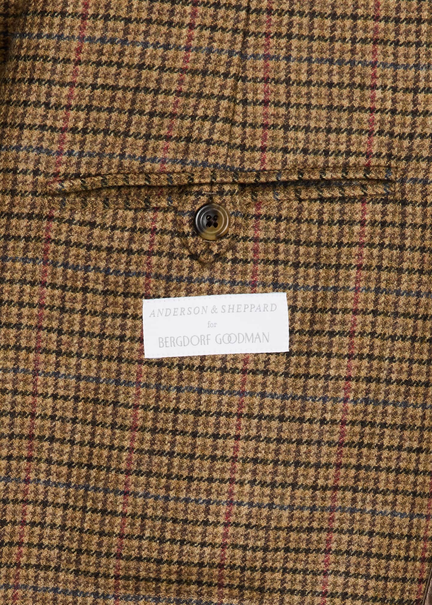 Anderson & Sheppard Men's Wool and Silk Knit Crewneck Sweater Image 6 of 7