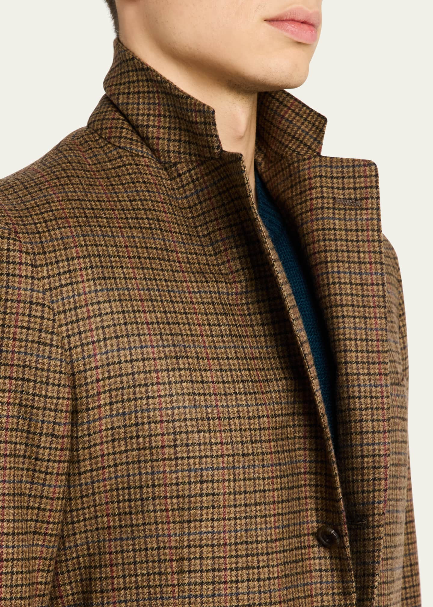 Anderson & Sheppard Men's Wool and Silk Knit Crewneck Sweater Image 7 of 7