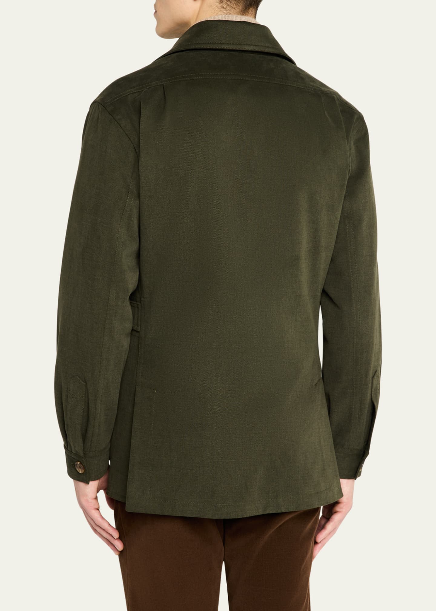 Anderson & Sheppard Men's Cotton Four-Pocket Travel Jacket Image 3 of 5