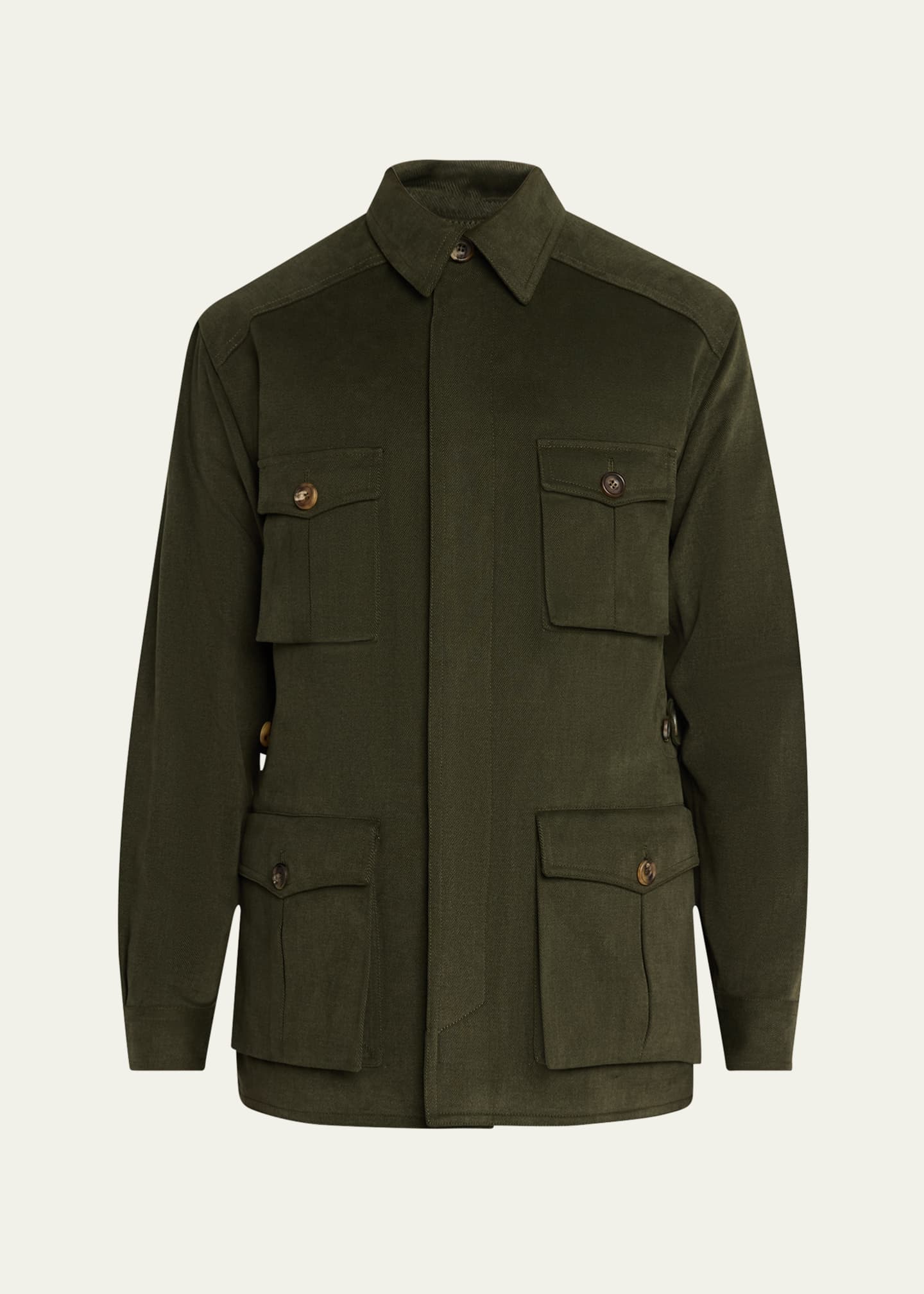Anderson & Sheppard Men's Cotton Four-Pocket Travel Jacket Image 1 of 5