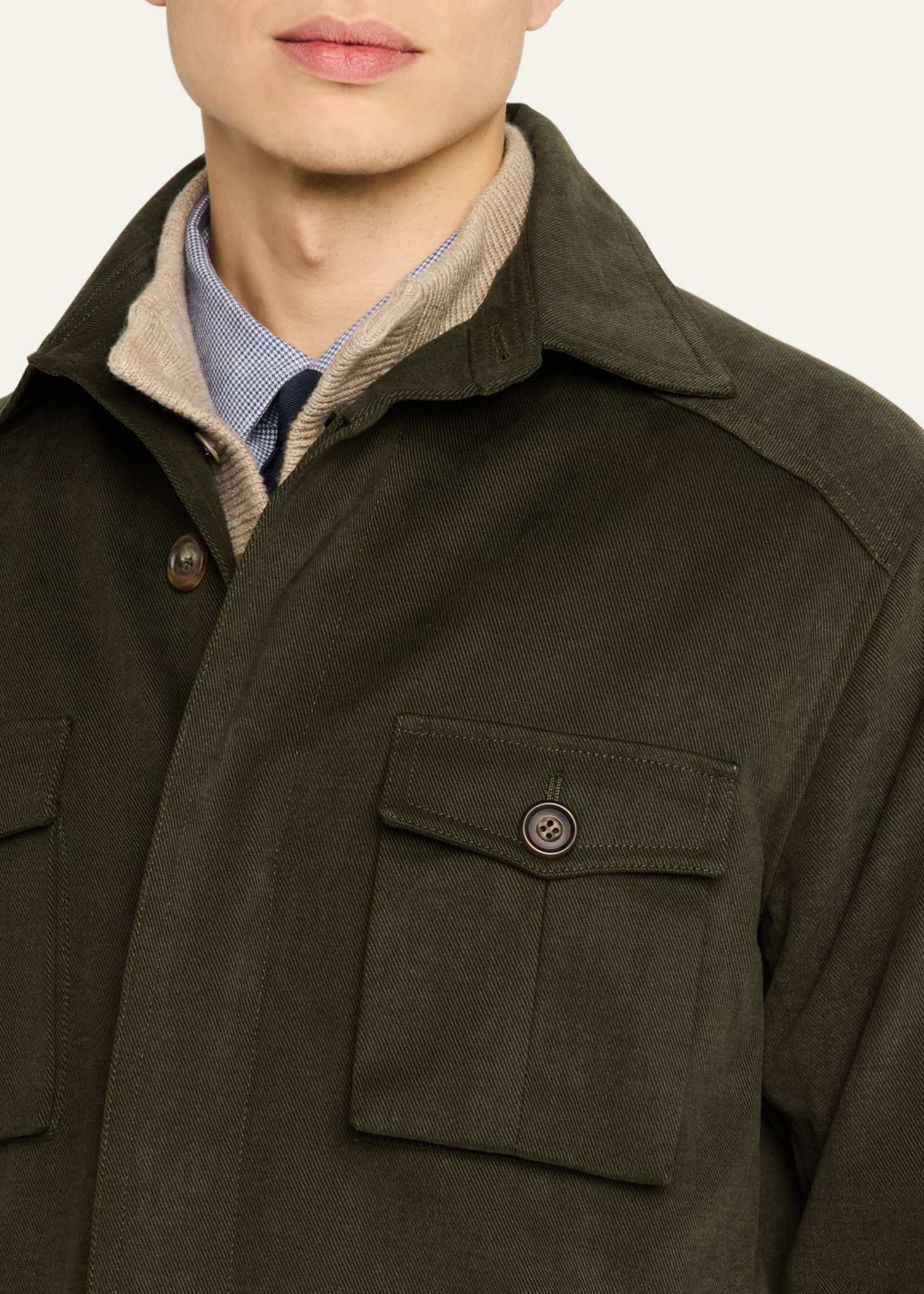 Anderson & Sheppard Men's Cotton Four-Pocket Travel Jacket Image 5 of 5