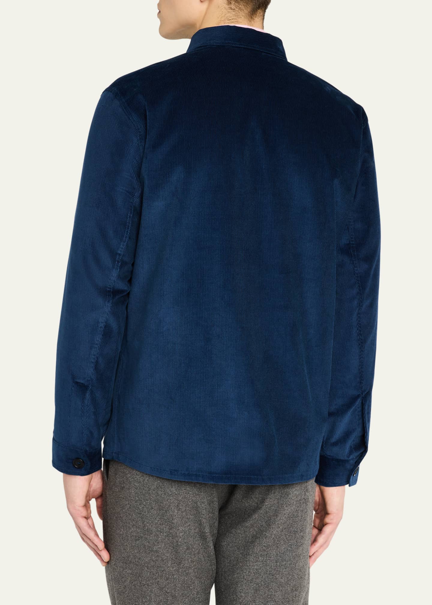 Anderson & Sheppard Men's Cotton and Cashmere Corduroy Shirt Jacket Image 3 of 5
