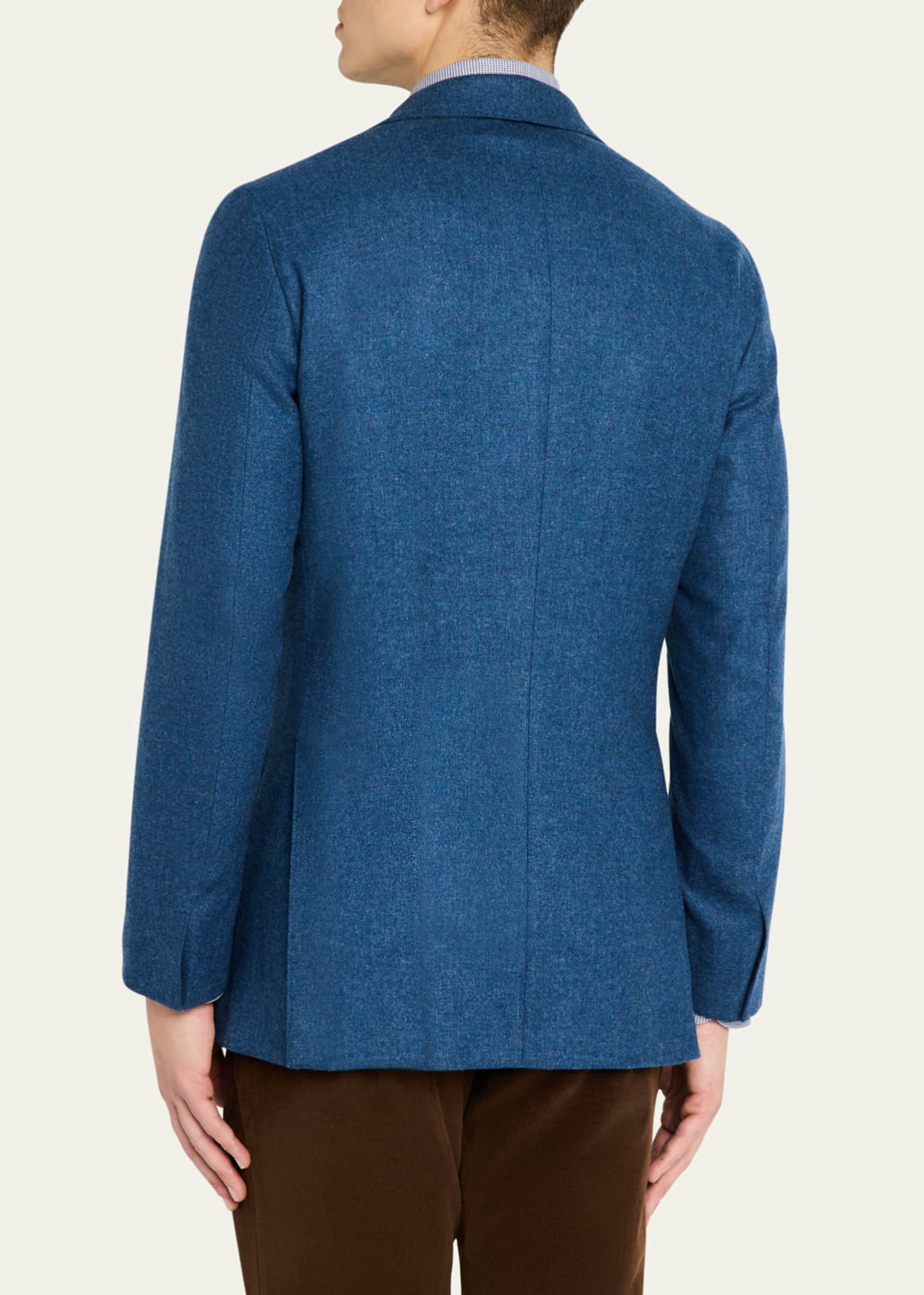 Anderson & Sheppard Men's Wool and Cashmere Single-Breasted Blazer Image 3 of 8