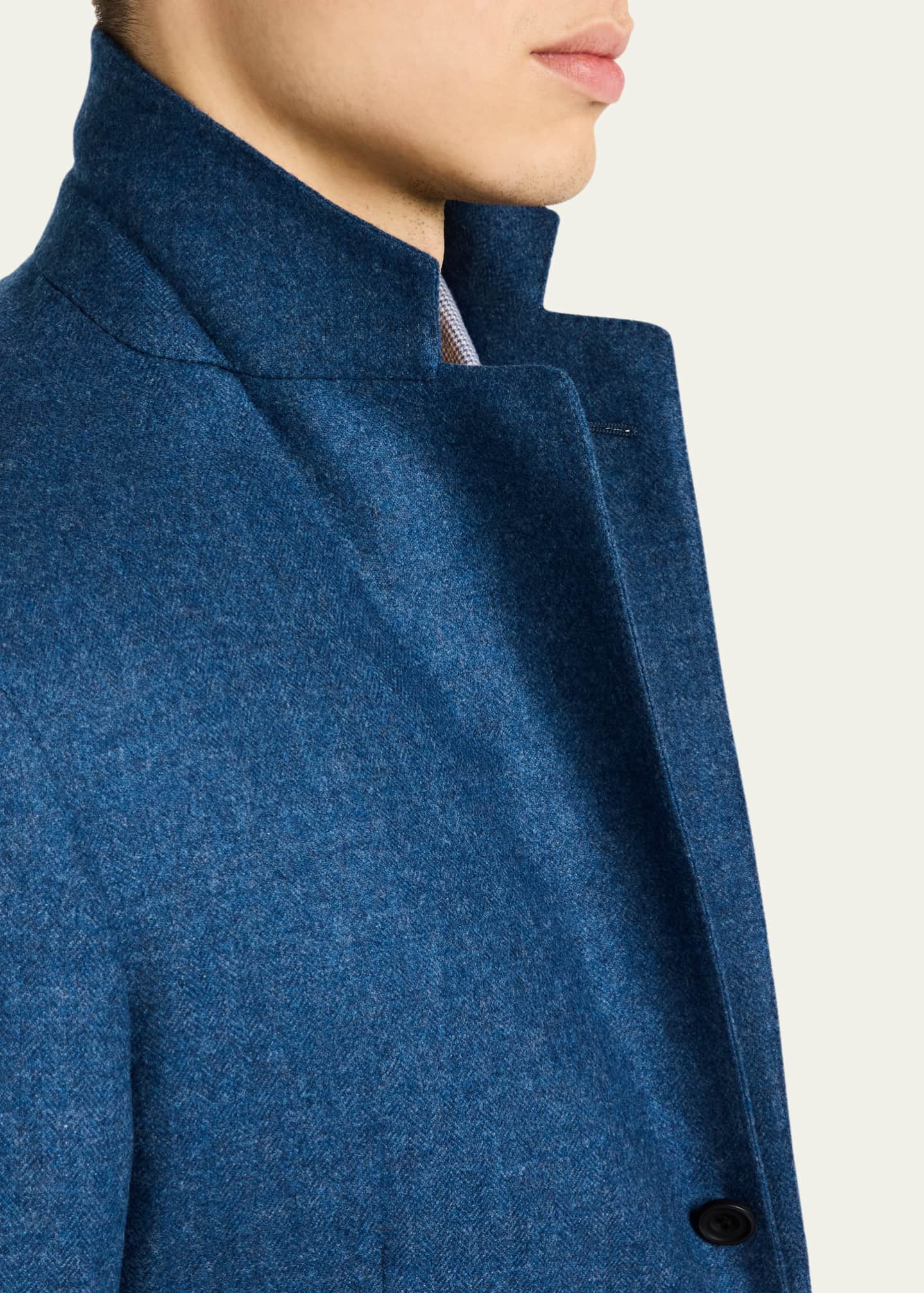 Anderson & Sheppard Men's Wool and Cashmere Single-Breasted Blazer Image 7 of 8