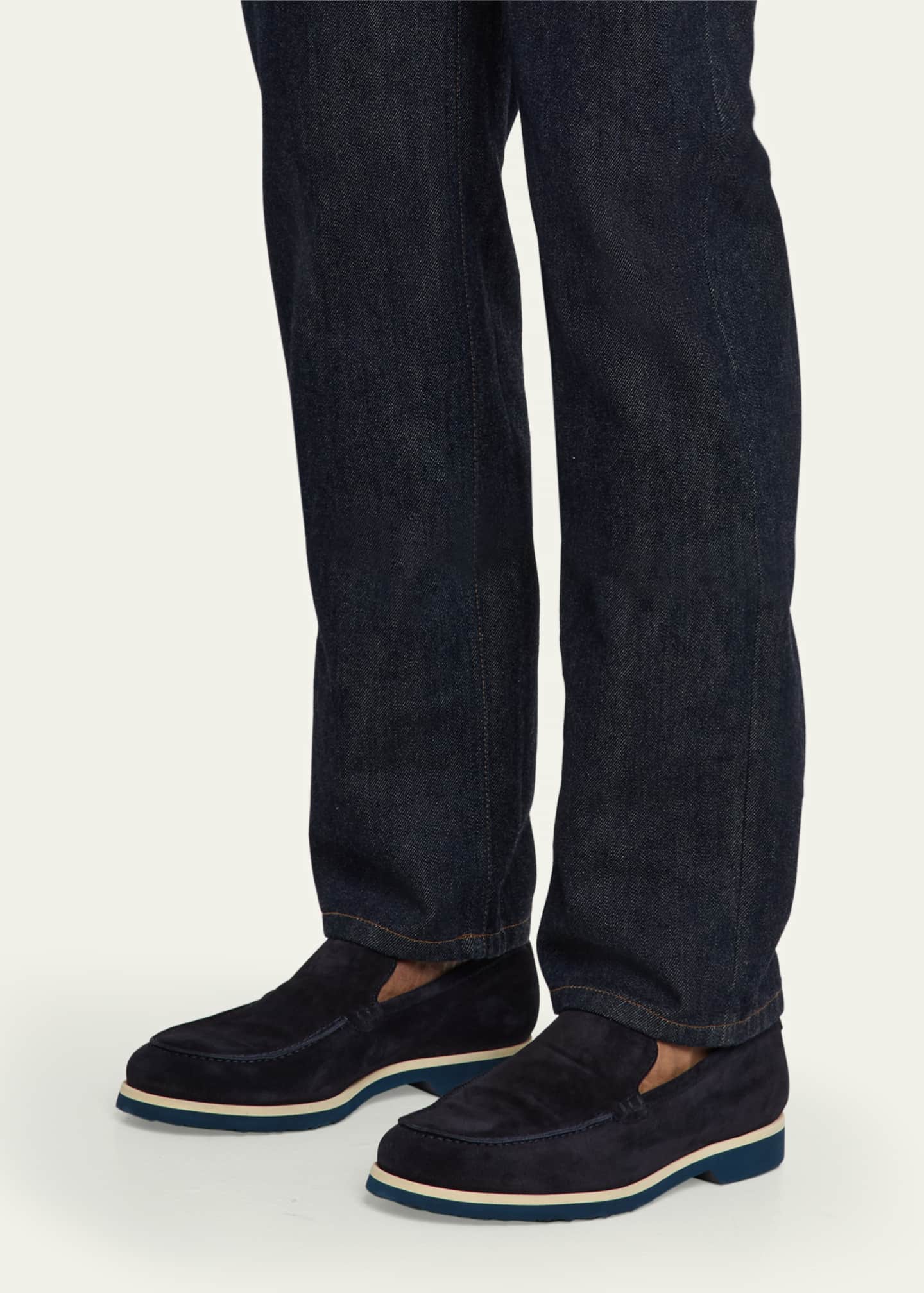 Bergdorf Goodman Men's Suede EVA-Sole Venetian Loafers Image 2 of 6