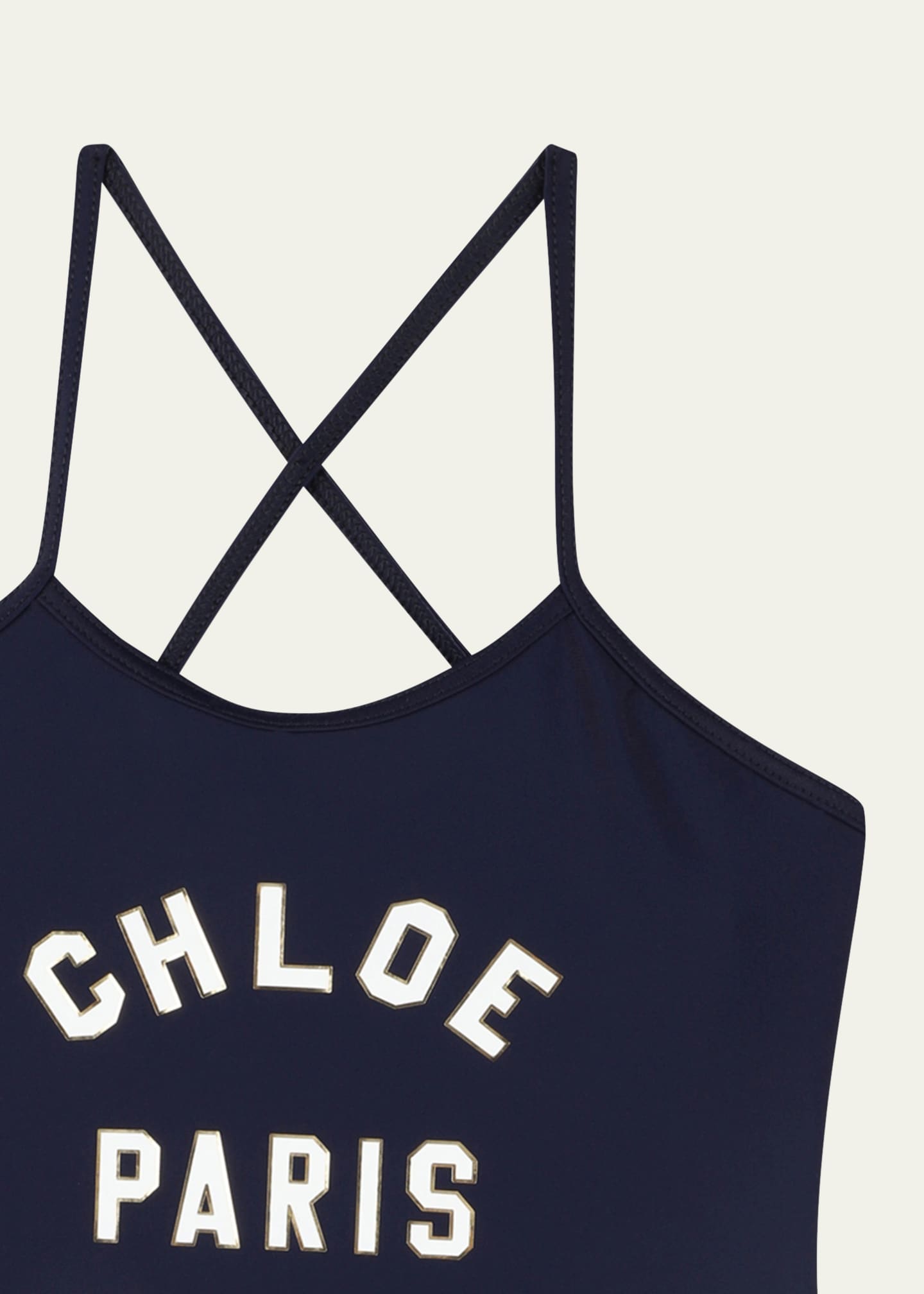 Chloe Girl's One Piece Logo-Print Swimsuit, Size 8-14 Image 3 of 3