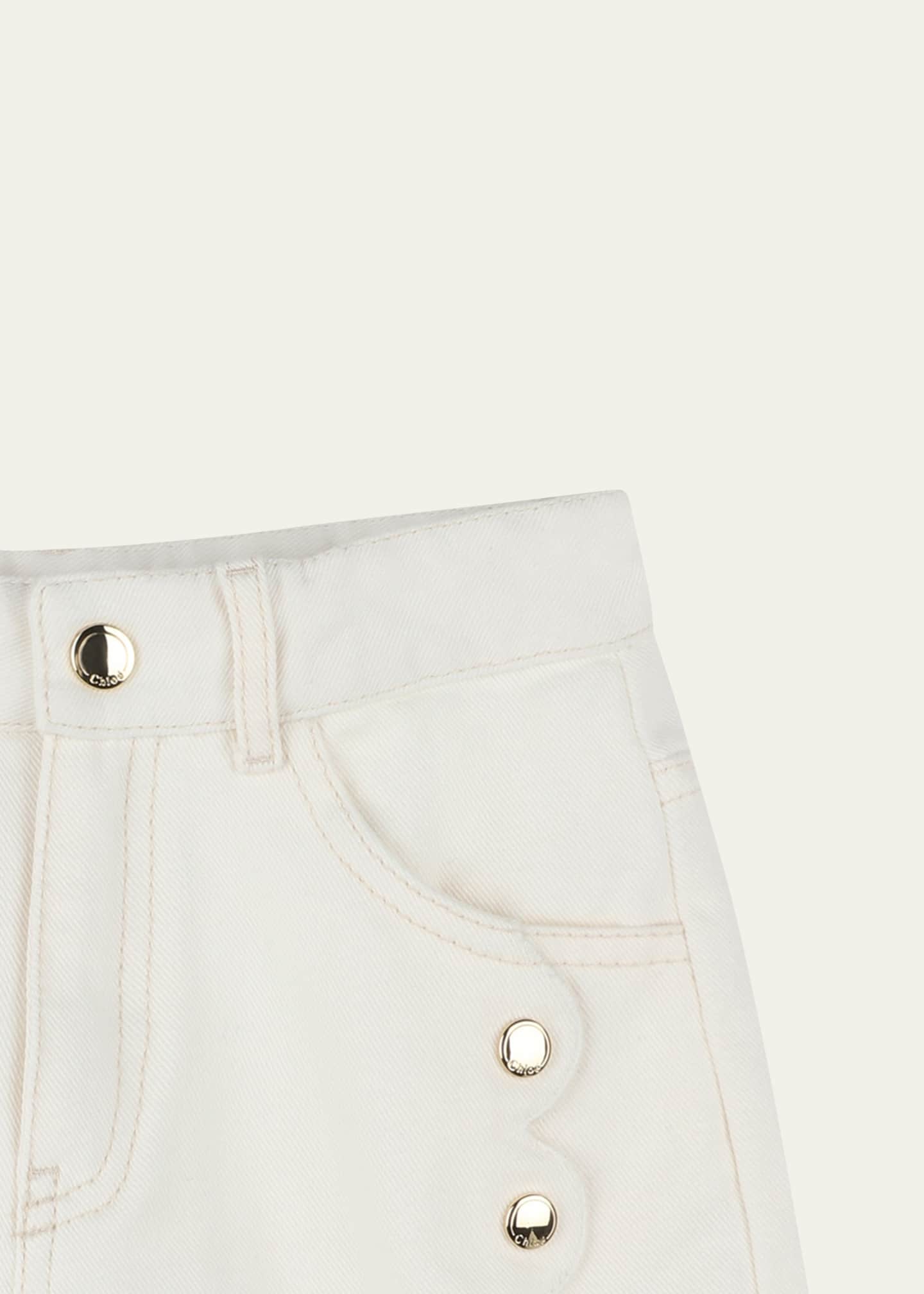 Chloe Girl's Denim Studded Shorts, Size 8-14 Image 3 of 3