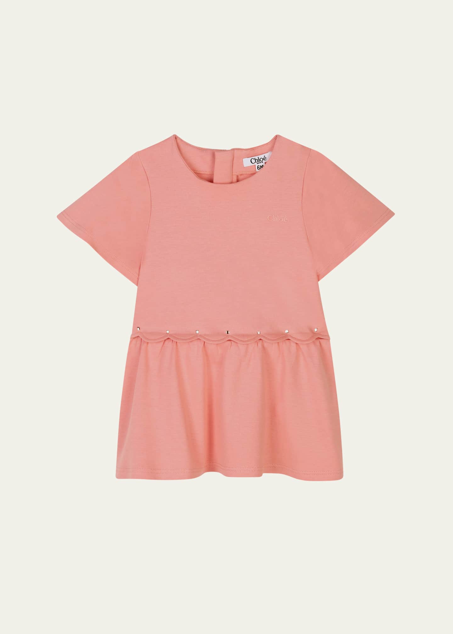 Chloe Girl's Embellished Short-Sleeve Dress, Size 12M-3 Image 1 of 2