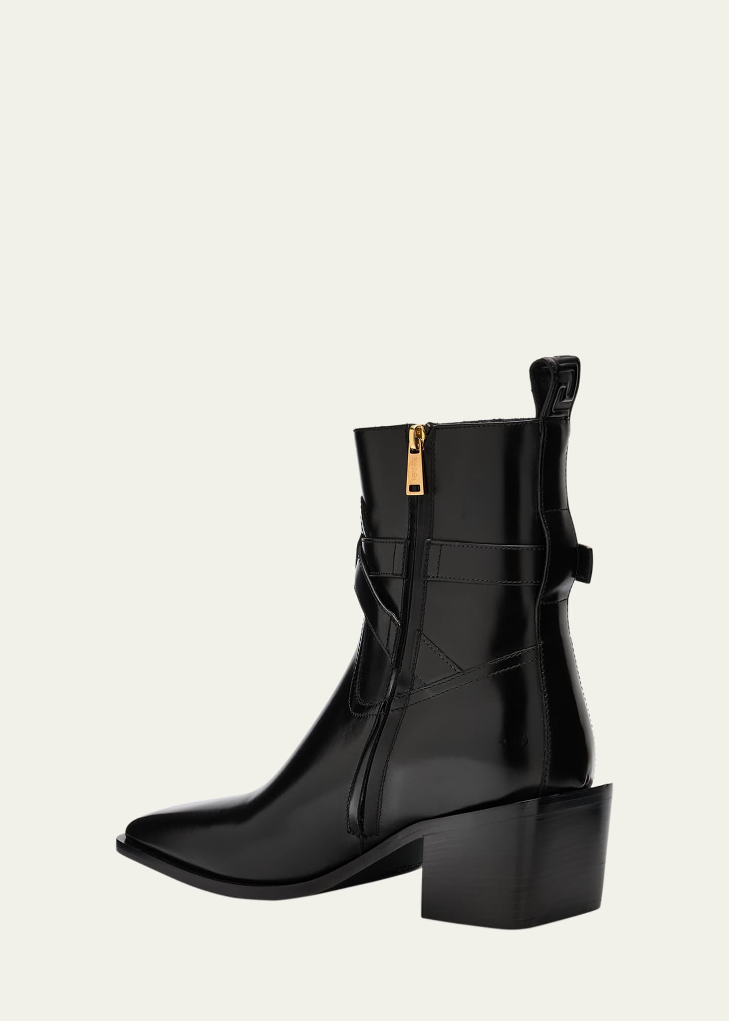 Versace Men's Angelo Leather Zip Ankle Boots Image 4 of 6