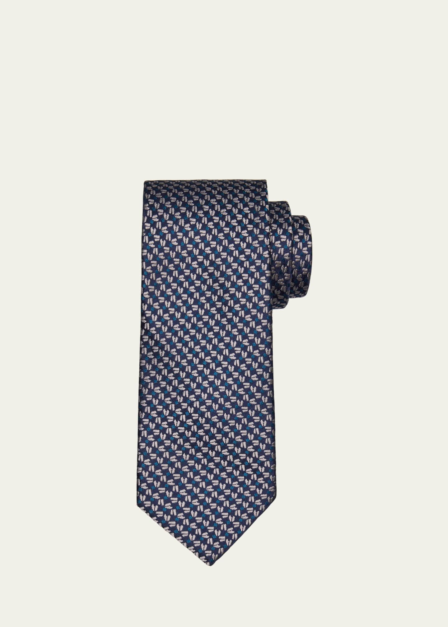 Charvet Men's Zigzag Woven Silk Tie
