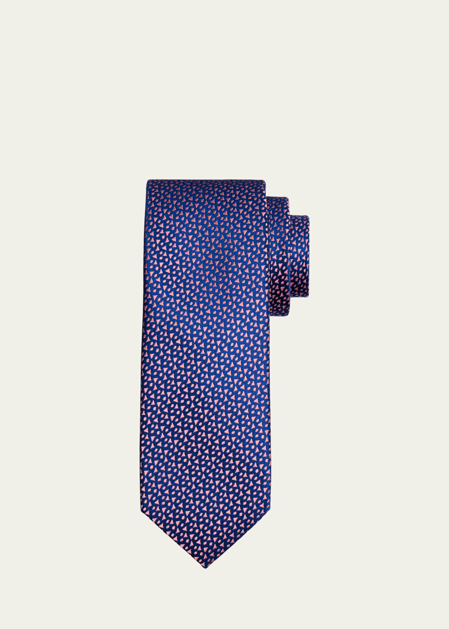 Charvet Men's Diamond Woven Silk Tie