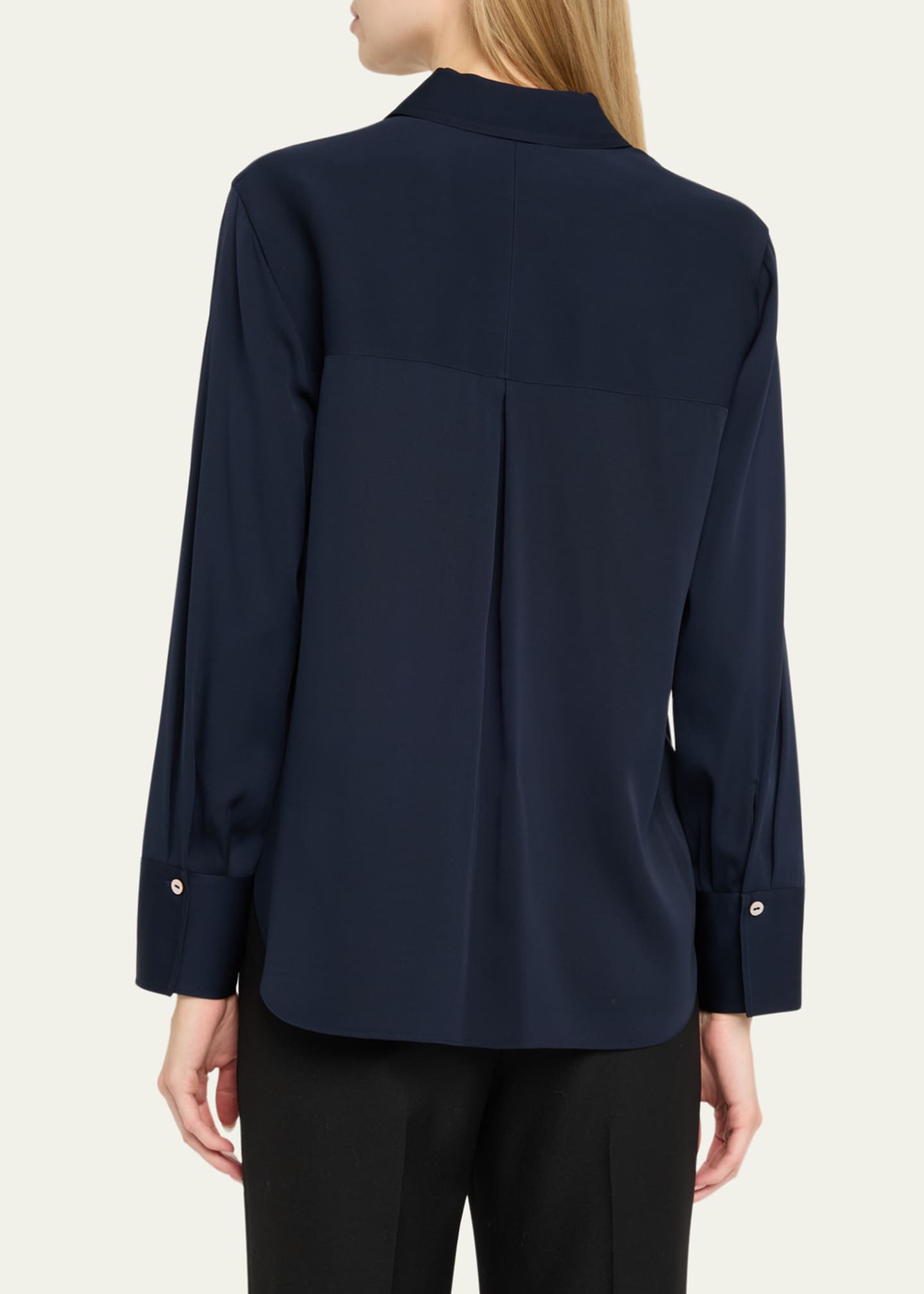 Vince Classic Button-Front Blouse Image 3 of 5