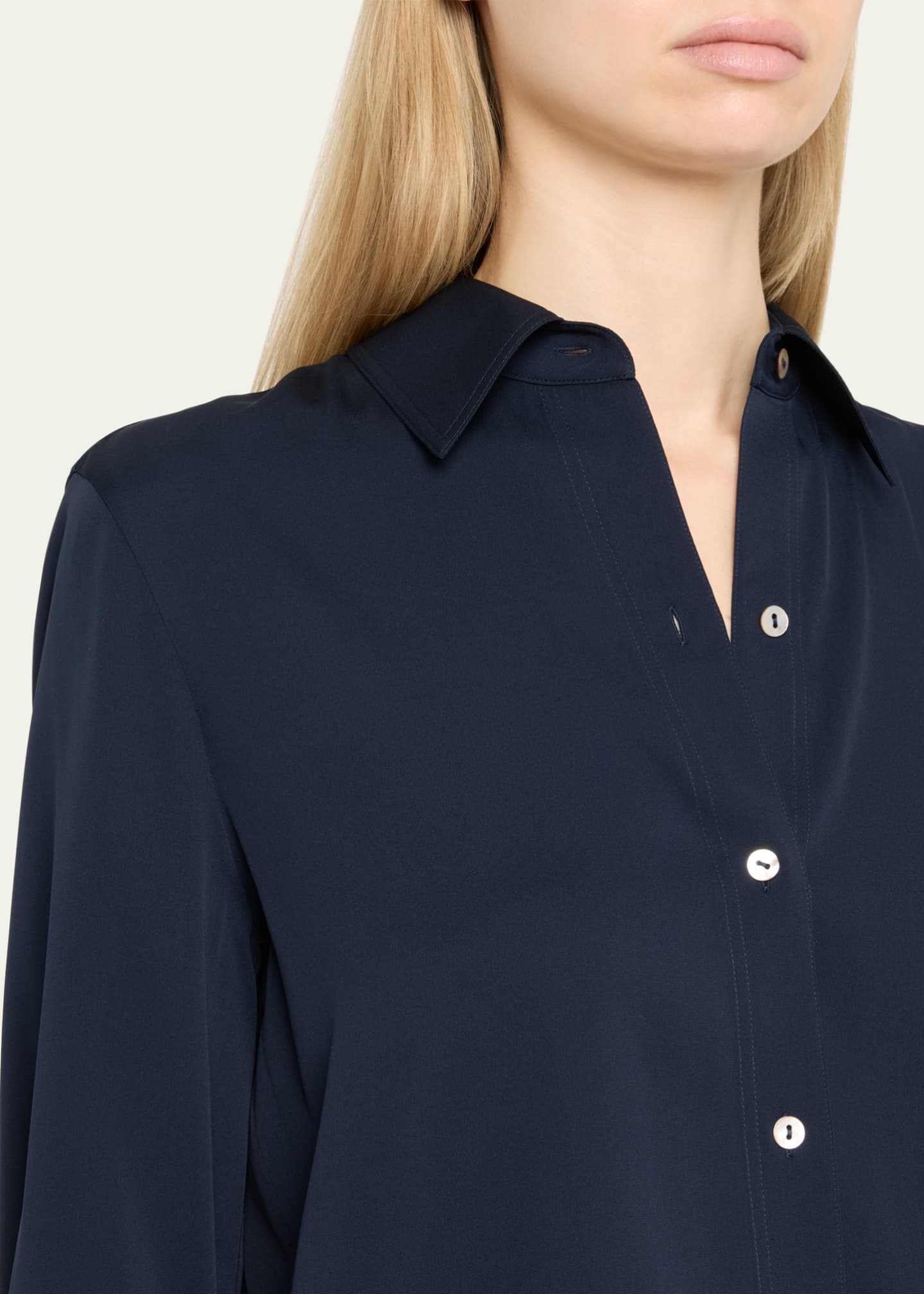 Vince Classic Button-Front Blouse Image 5 of 5