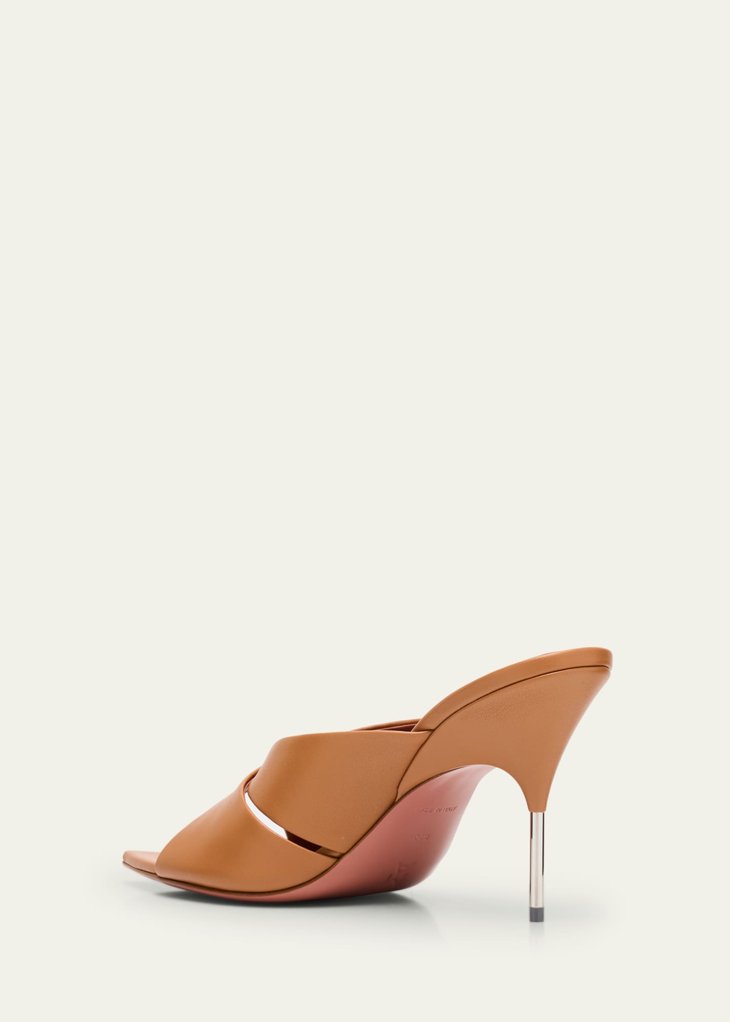 Amina Muaddi Samantha Leather Sandals Image 4 of 6