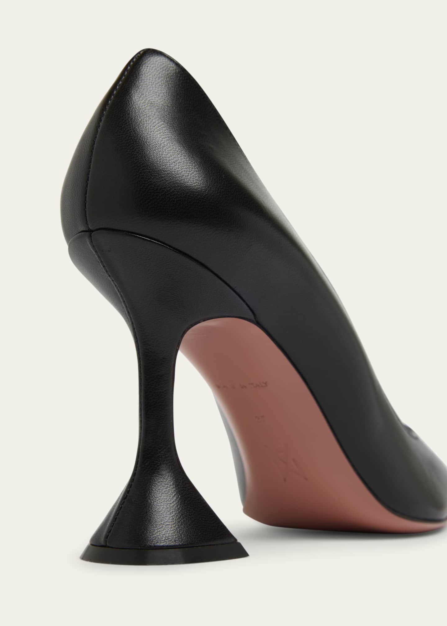 Amina Muaddi Ami Pointed Leather Pumps Image 5 of 6