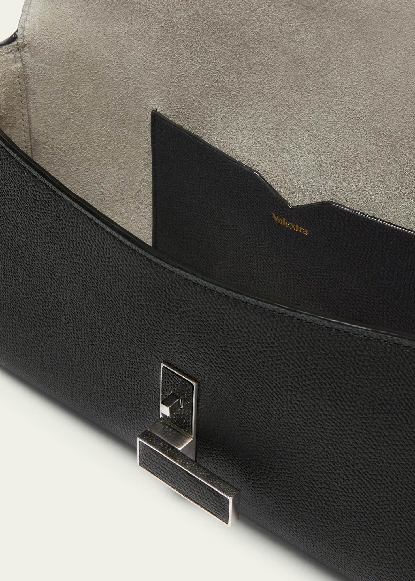 Valextra Iside Flap Leather Shoulder Bag Image 3 of 3