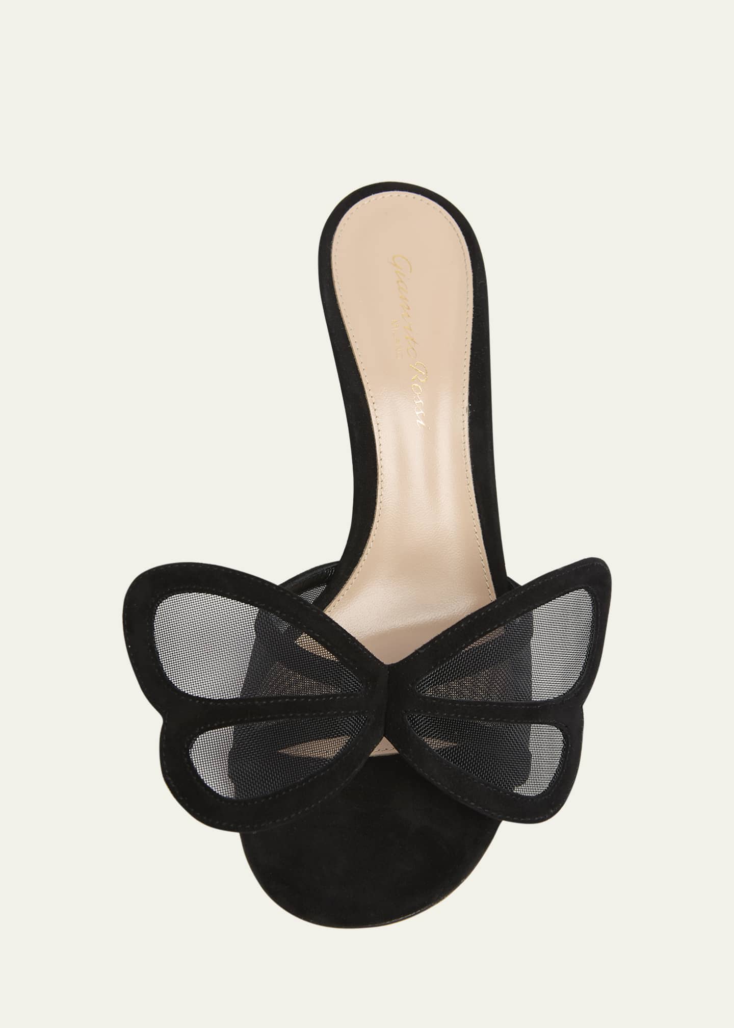 Camoscio Mesh and Leather Butterfly Sandals