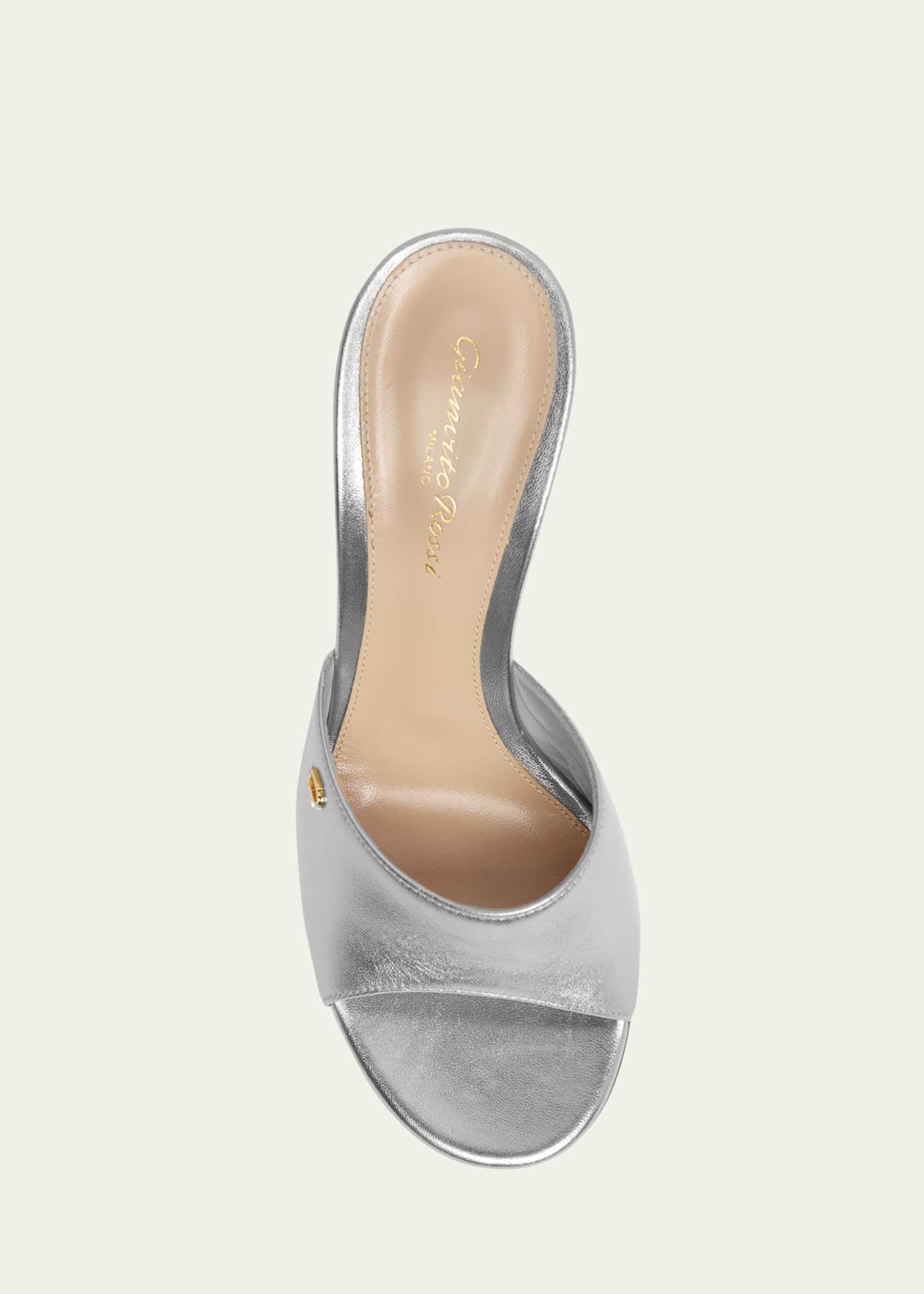 Gianvito Rossi Metallic Napa Leather Wedge Sandals