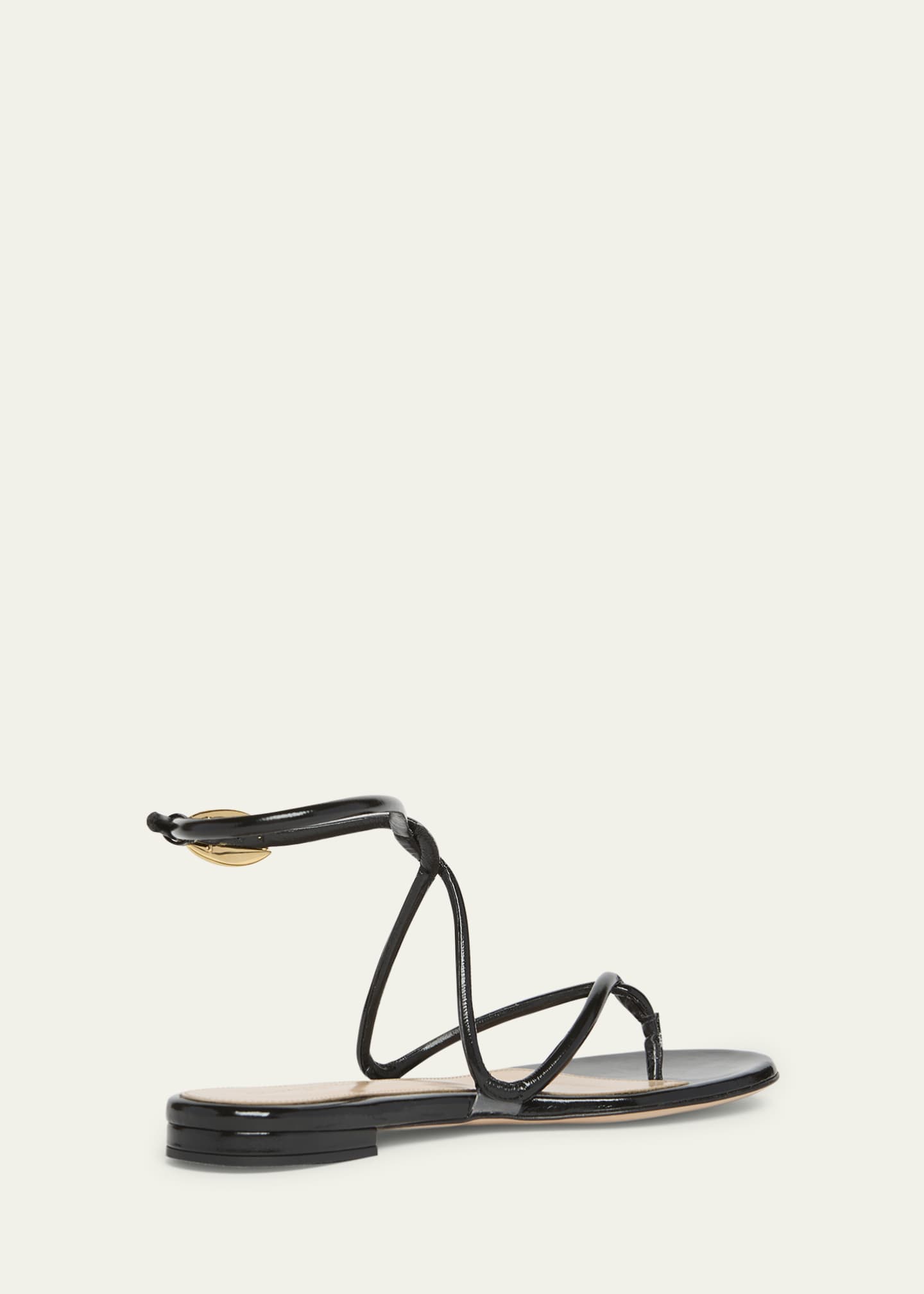 Gianvito Rossi Napa Leather Twisted-Strap Sandals Image 2 of 4