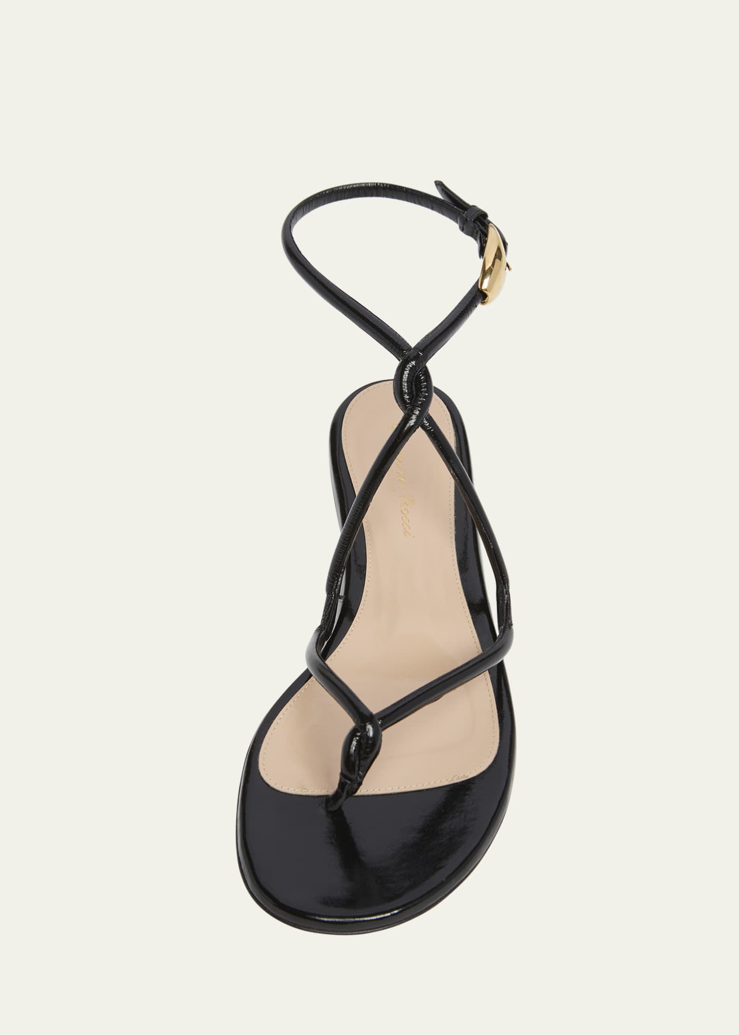 Gianvito Rossi Napa Leather Twisted-Strap Sandals Image 4 of 4