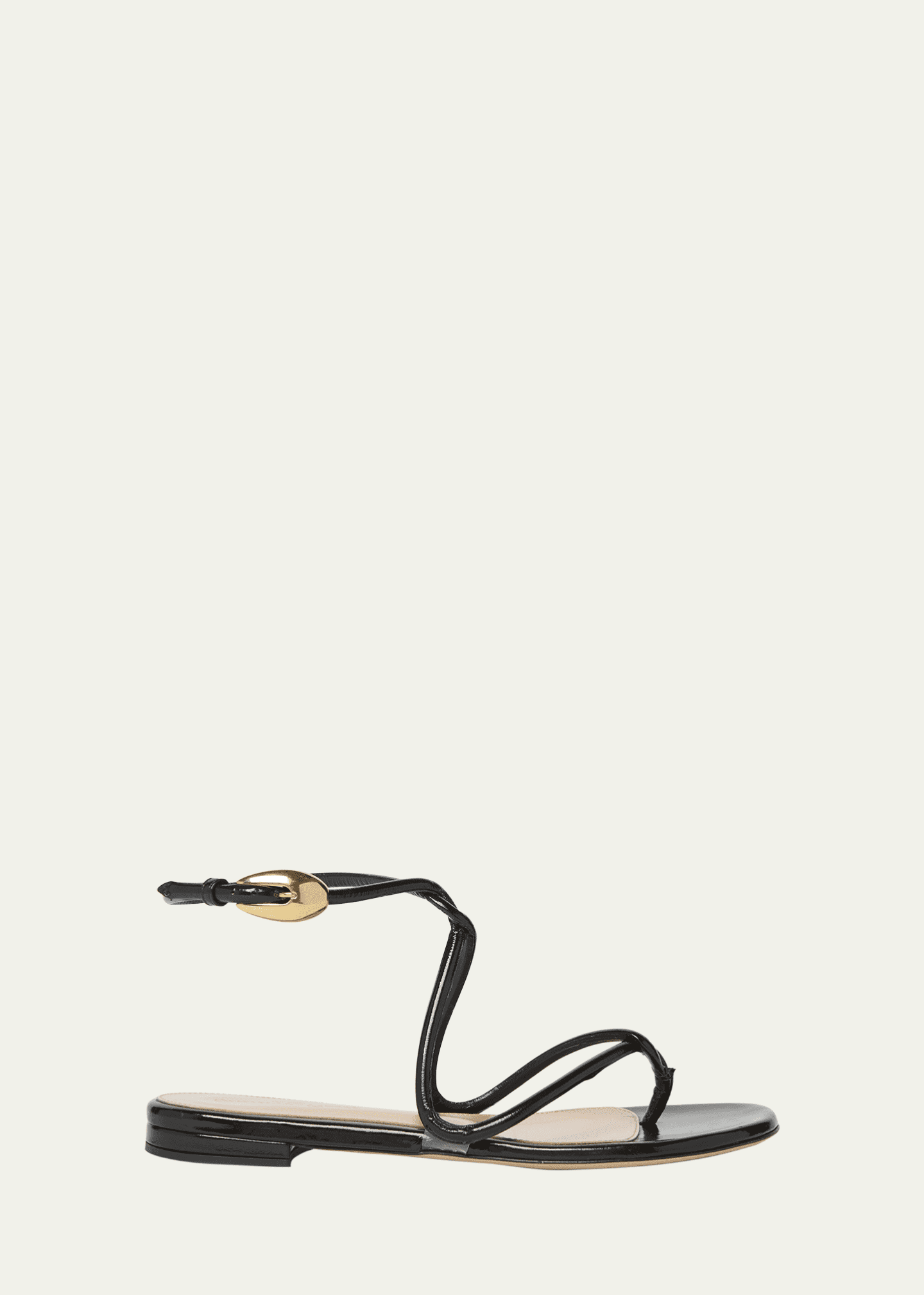 Gianvito Rossi Napa Leather Twisted-Strap Sandals Image 1 of 4