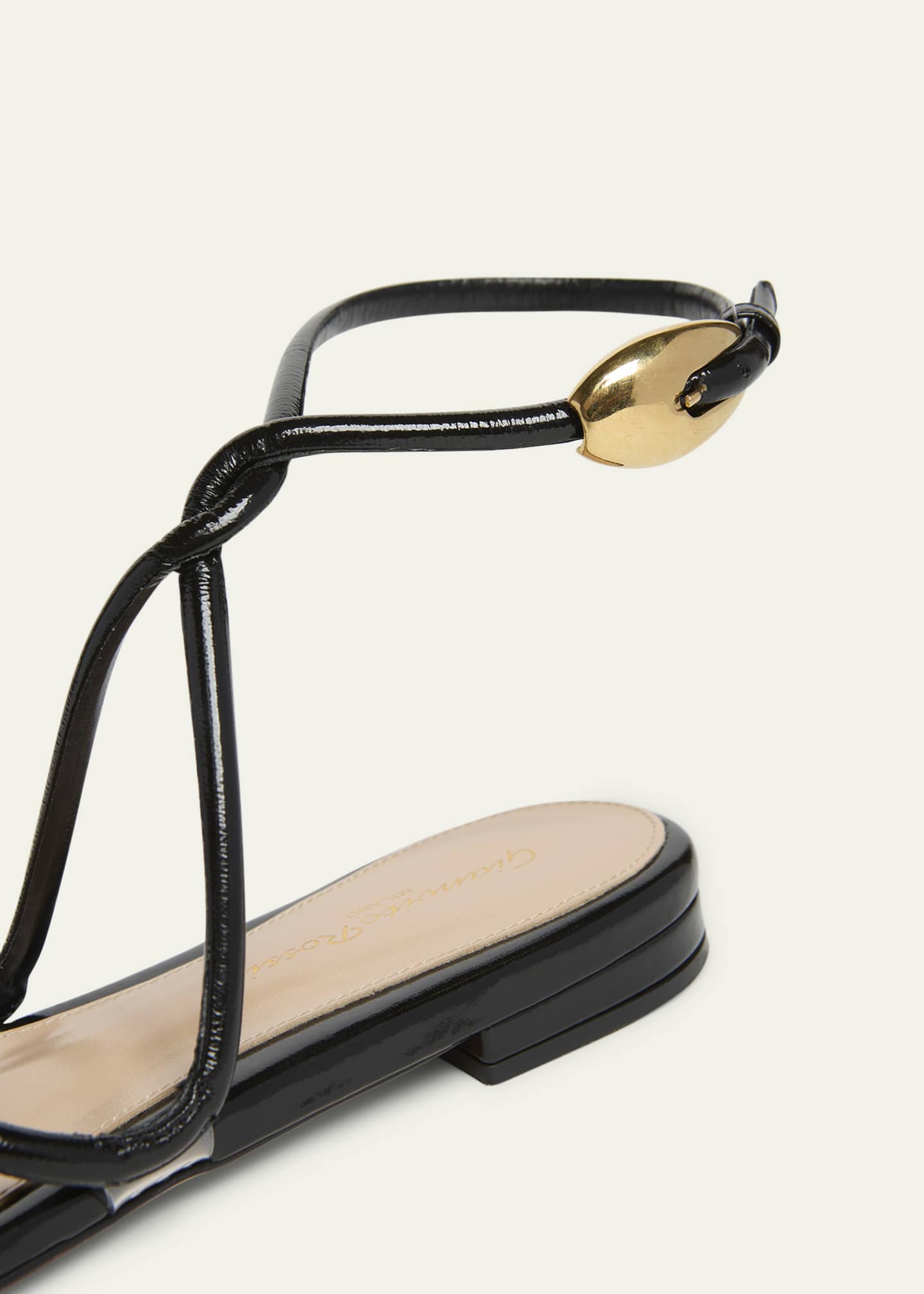 Gianvito Rossi Napa Leather Twisted-Strap Sandals Image 3 of 4